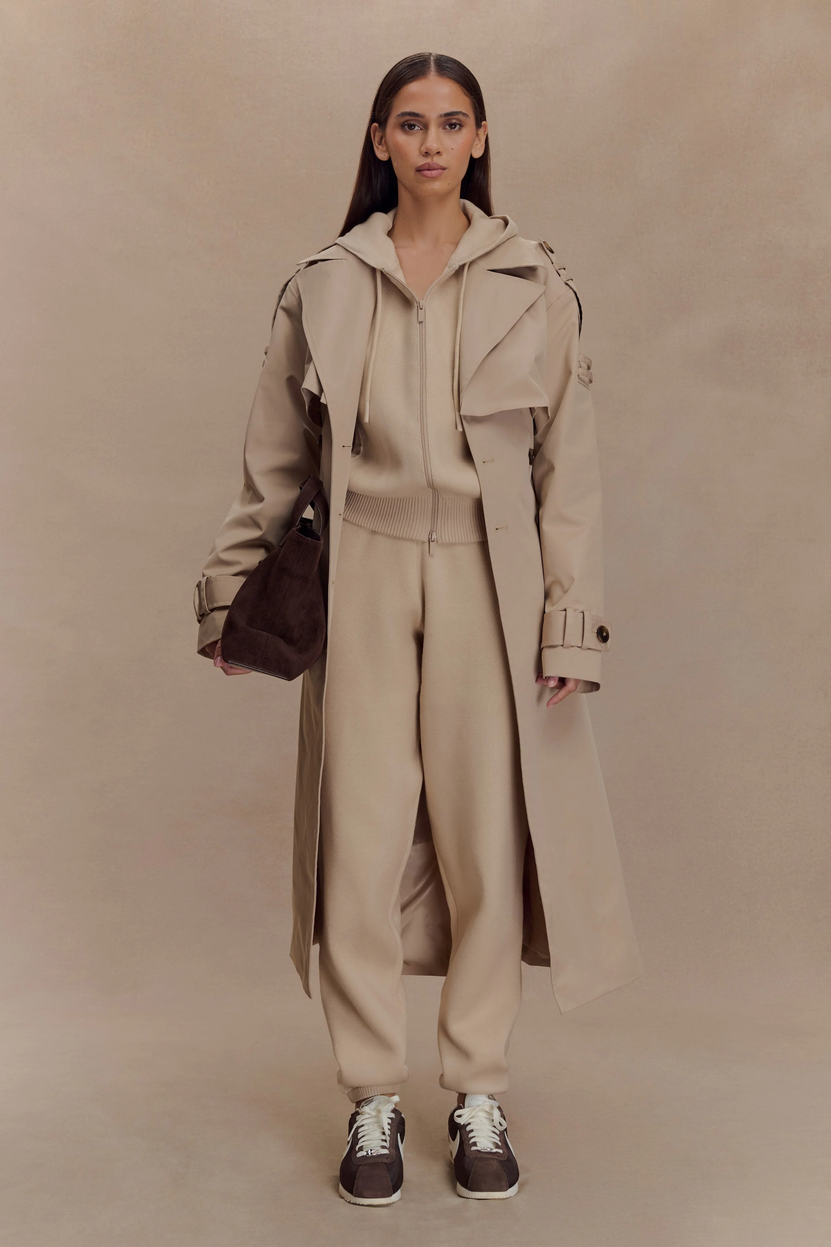 Lois Twill Trench Coat - Camel - Image 7