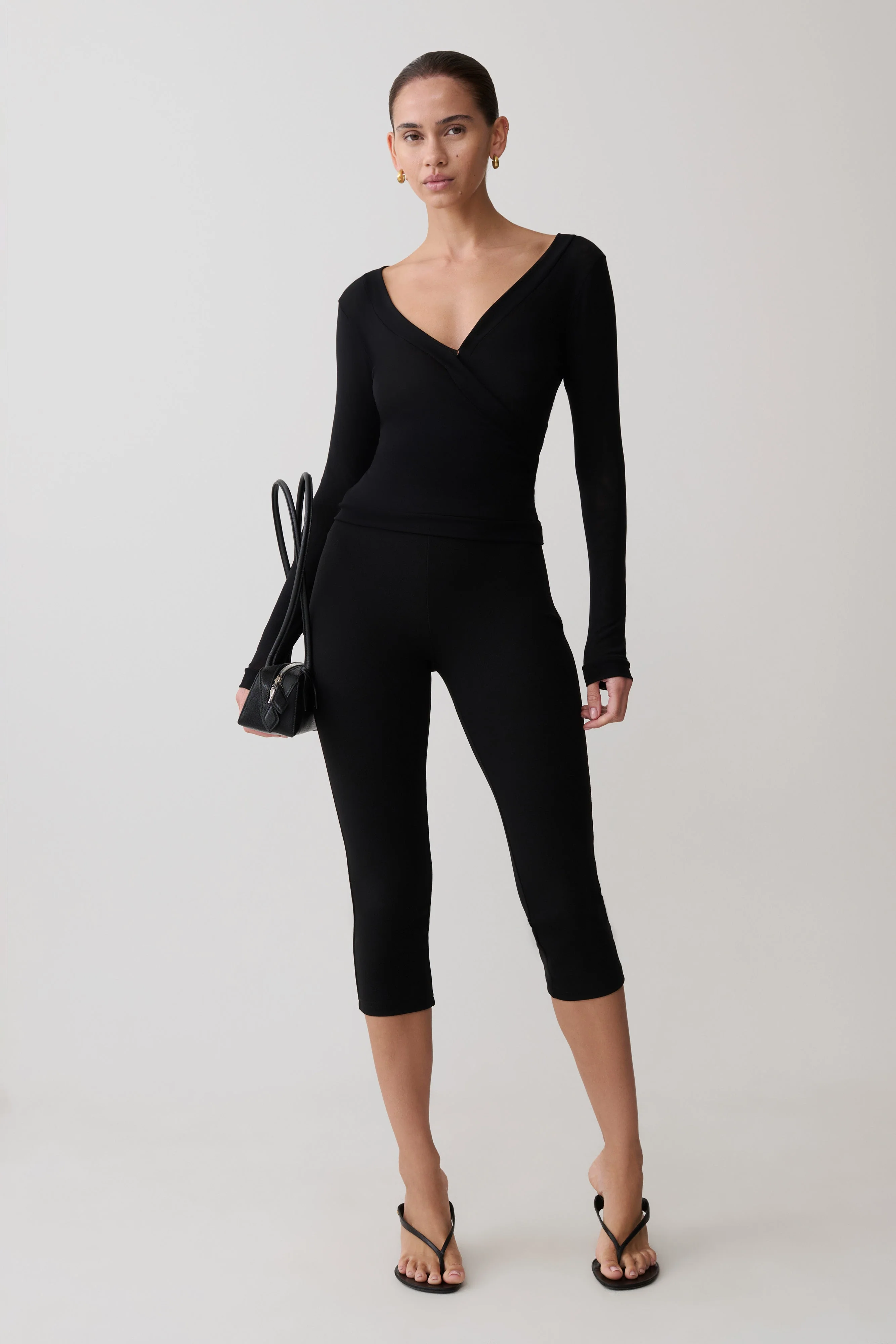 Lumi Long Sleeve Mesh Top - Black - Image 4