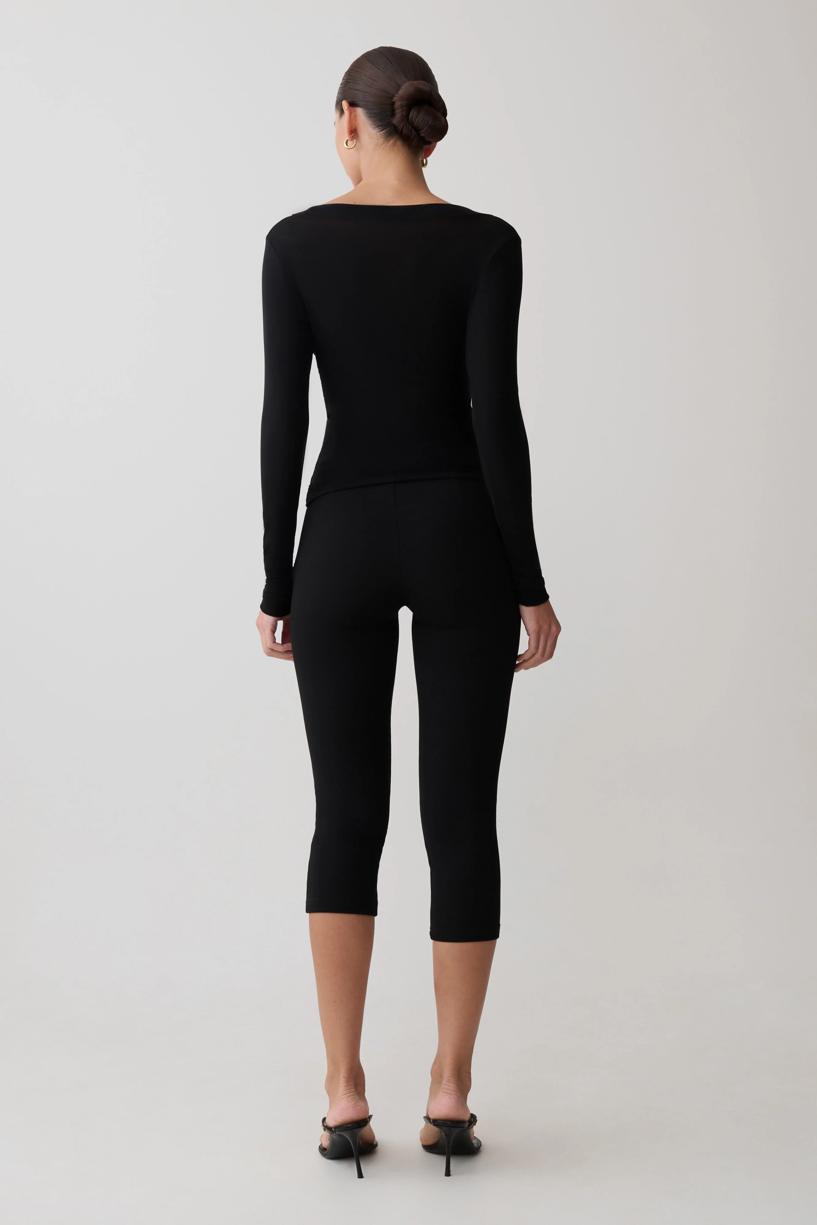 Lumi Long Sleeve Mesh Top - Black - Image 5