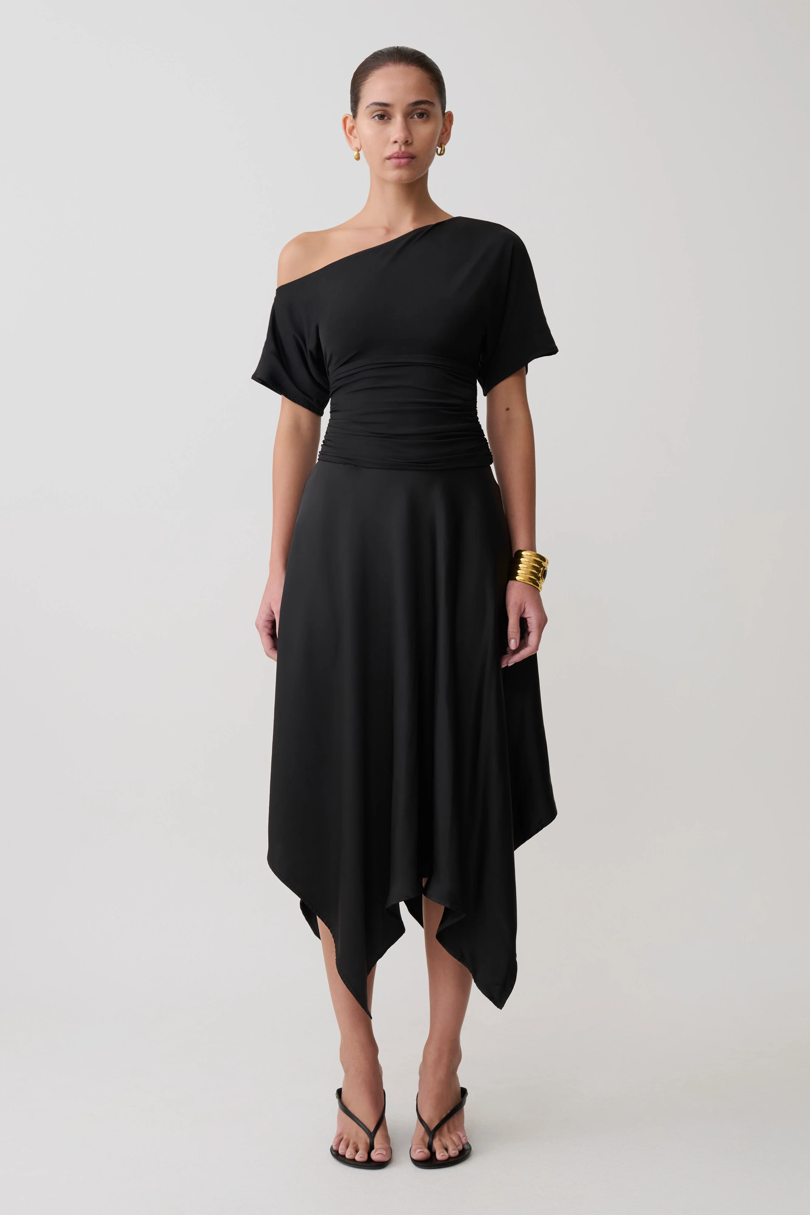 Luu Off Shoulder Slinky Top - Black - Image 4