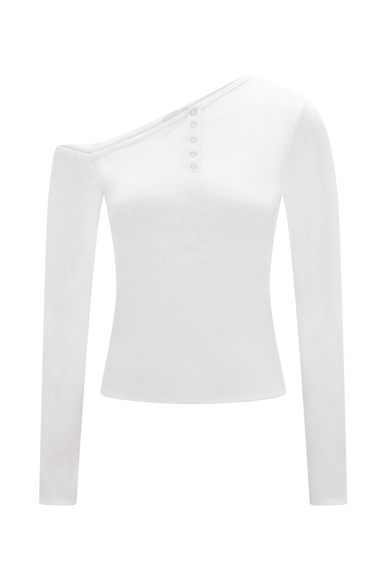 Maelle Off Shoulder Long Sleeve Top - Ivory - Image 10