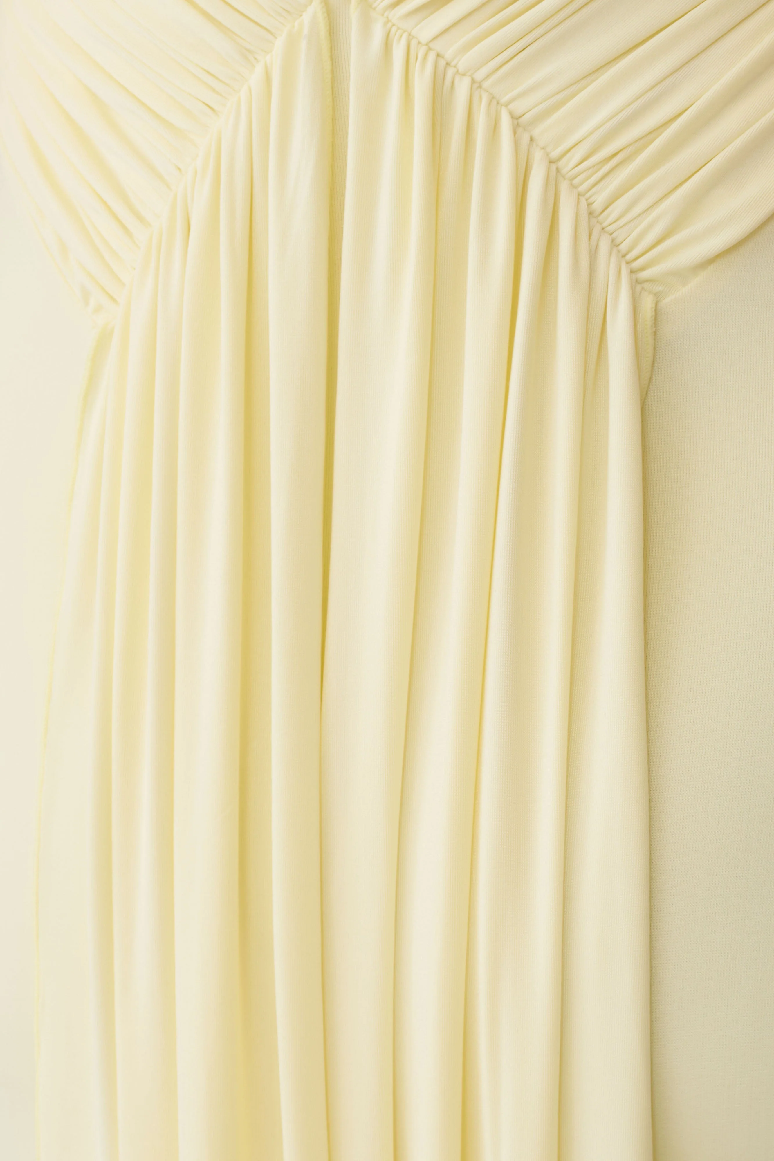 Maely Gathered Slinky Maxi Dress - Lemon - Image 7
