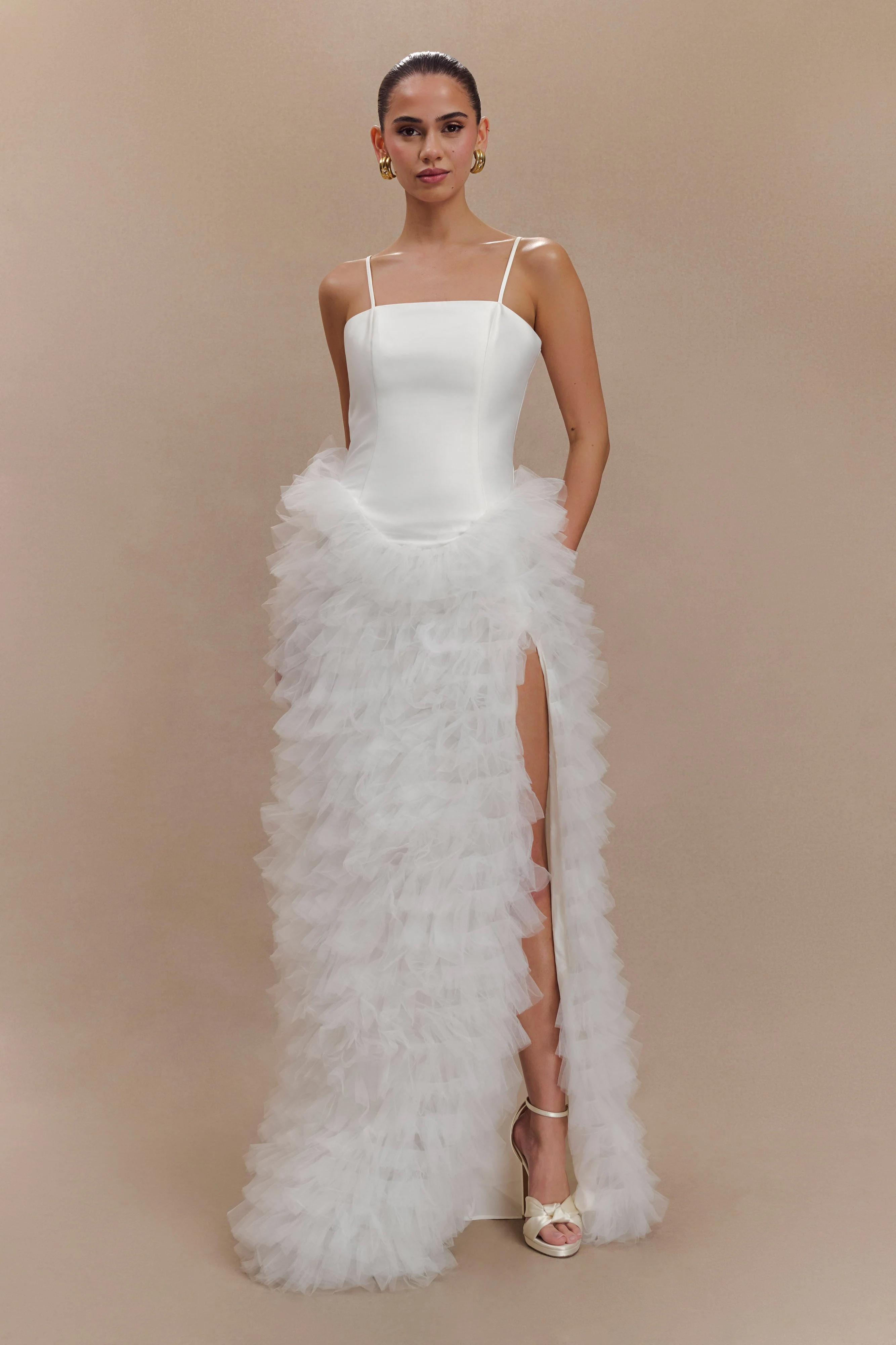 Magnolia Tiered Ruffle Maxi Dress - Ivory - Image 3