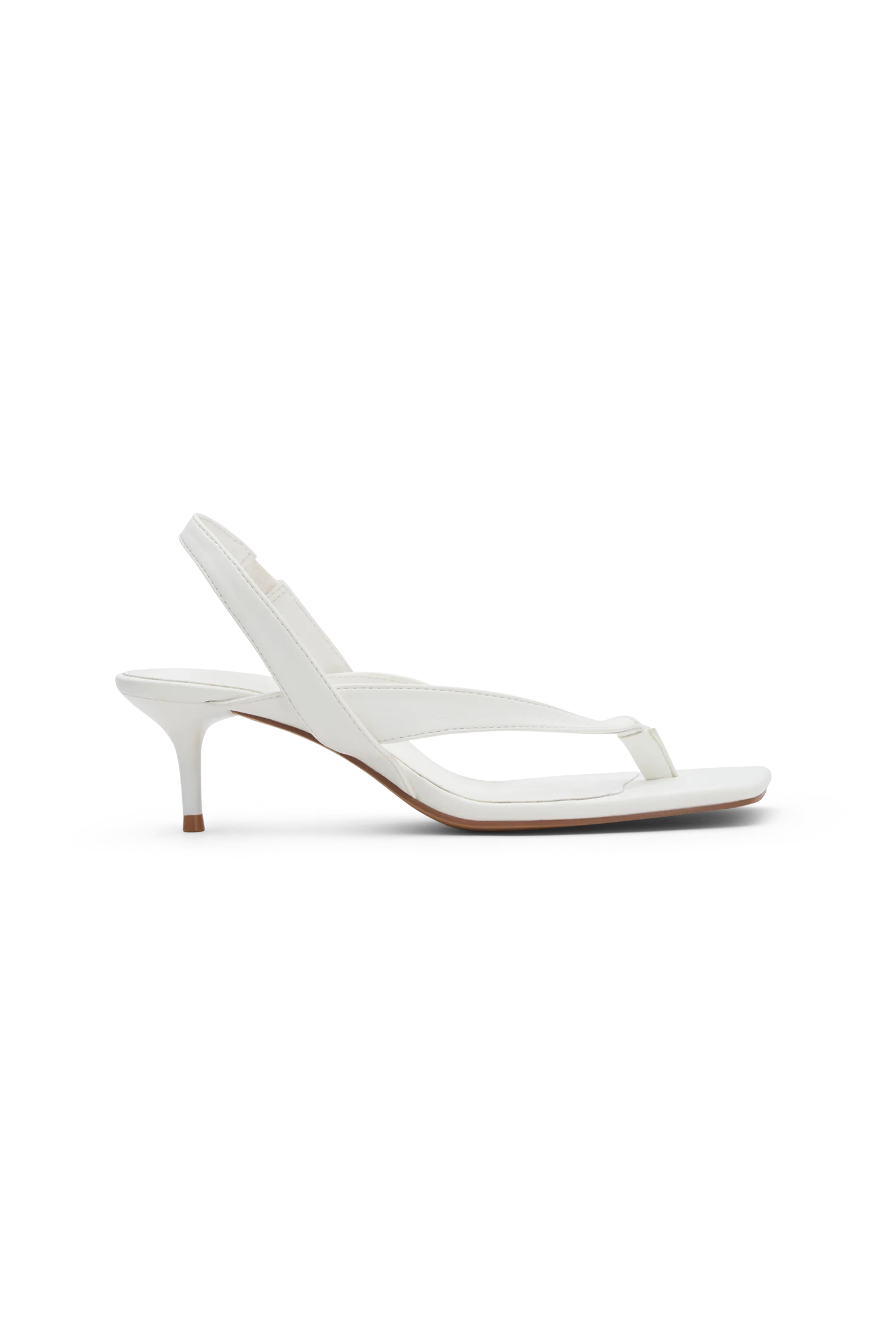 Mai Sling Back Thong Heel - White - Image 5