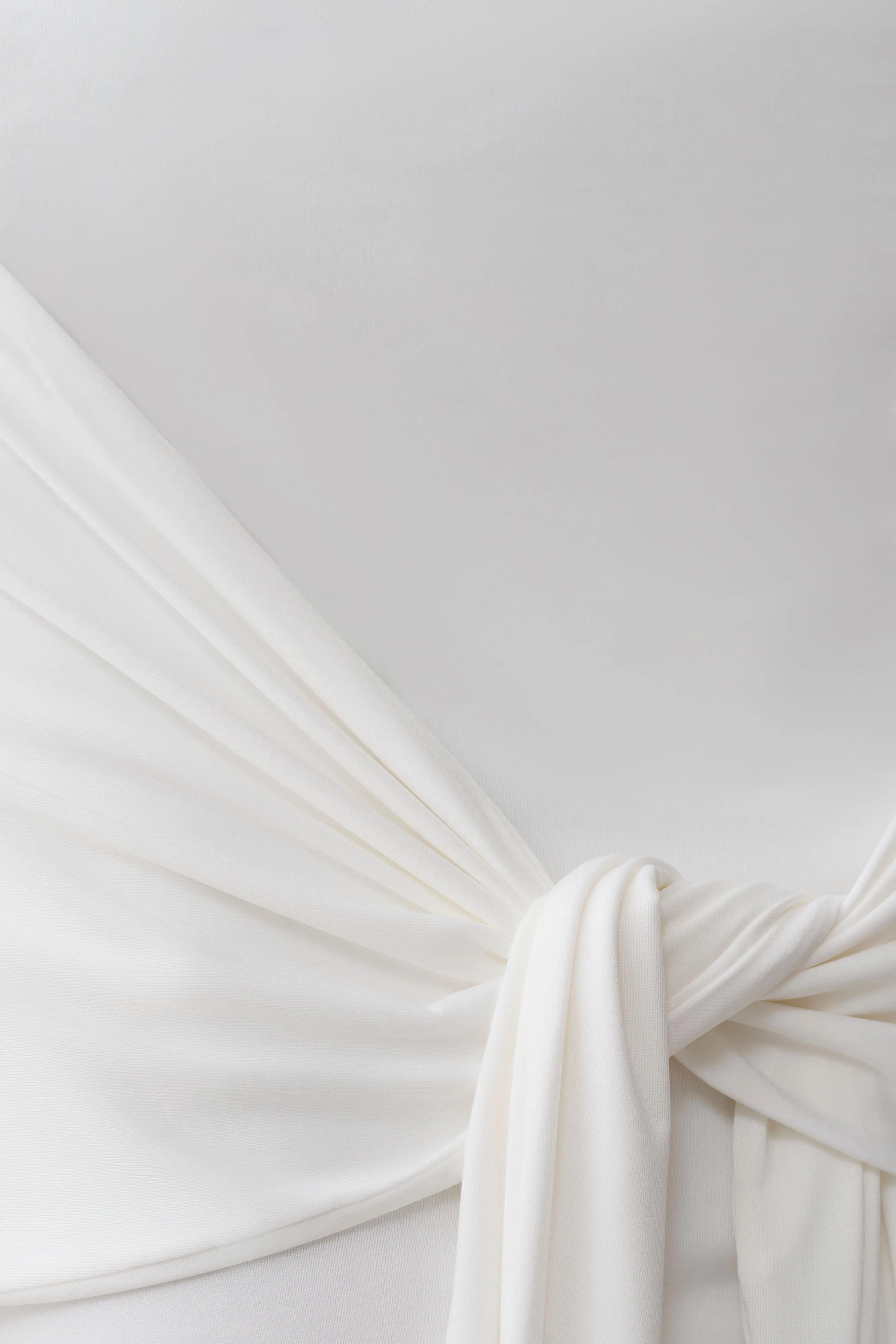 Maiara Shortsleeve Slinky Tie Mini Dress - White - Image 5