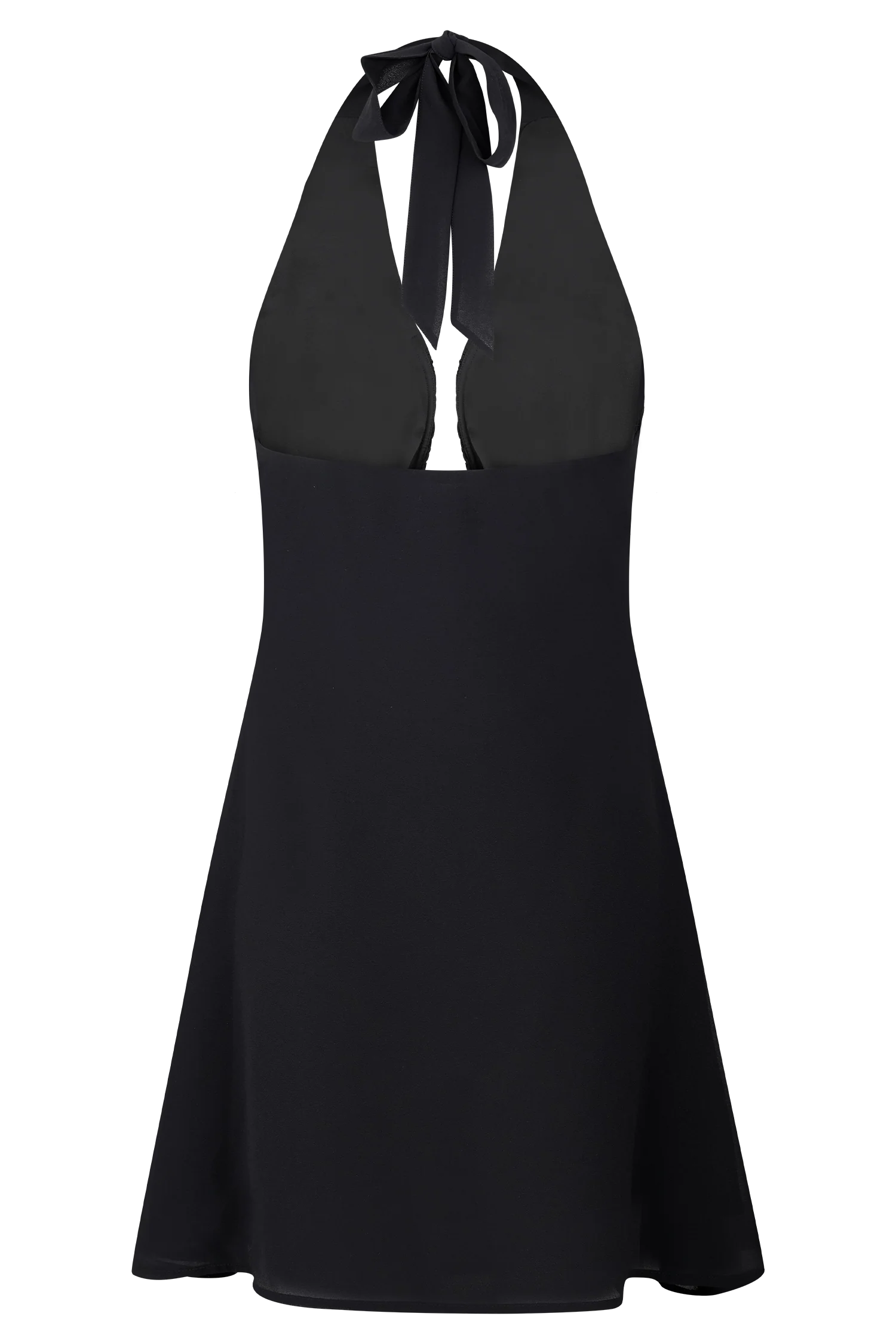Malakhai Chiffon Halter Mini Dress - Black - Image 6