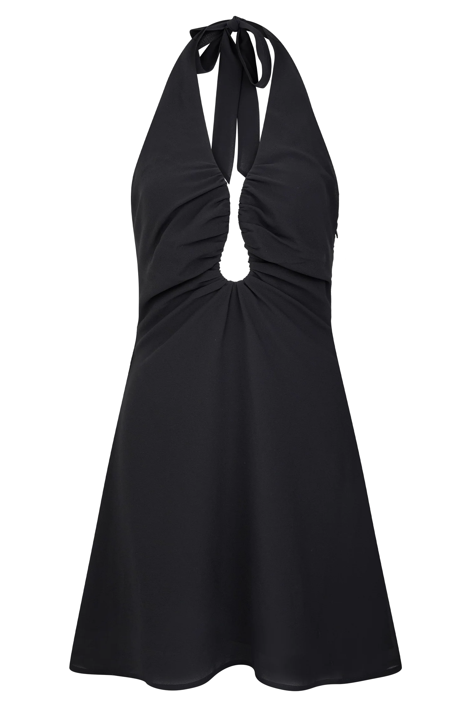 Malakhai Chiffon Halter Mini Dress - Black - Image 7