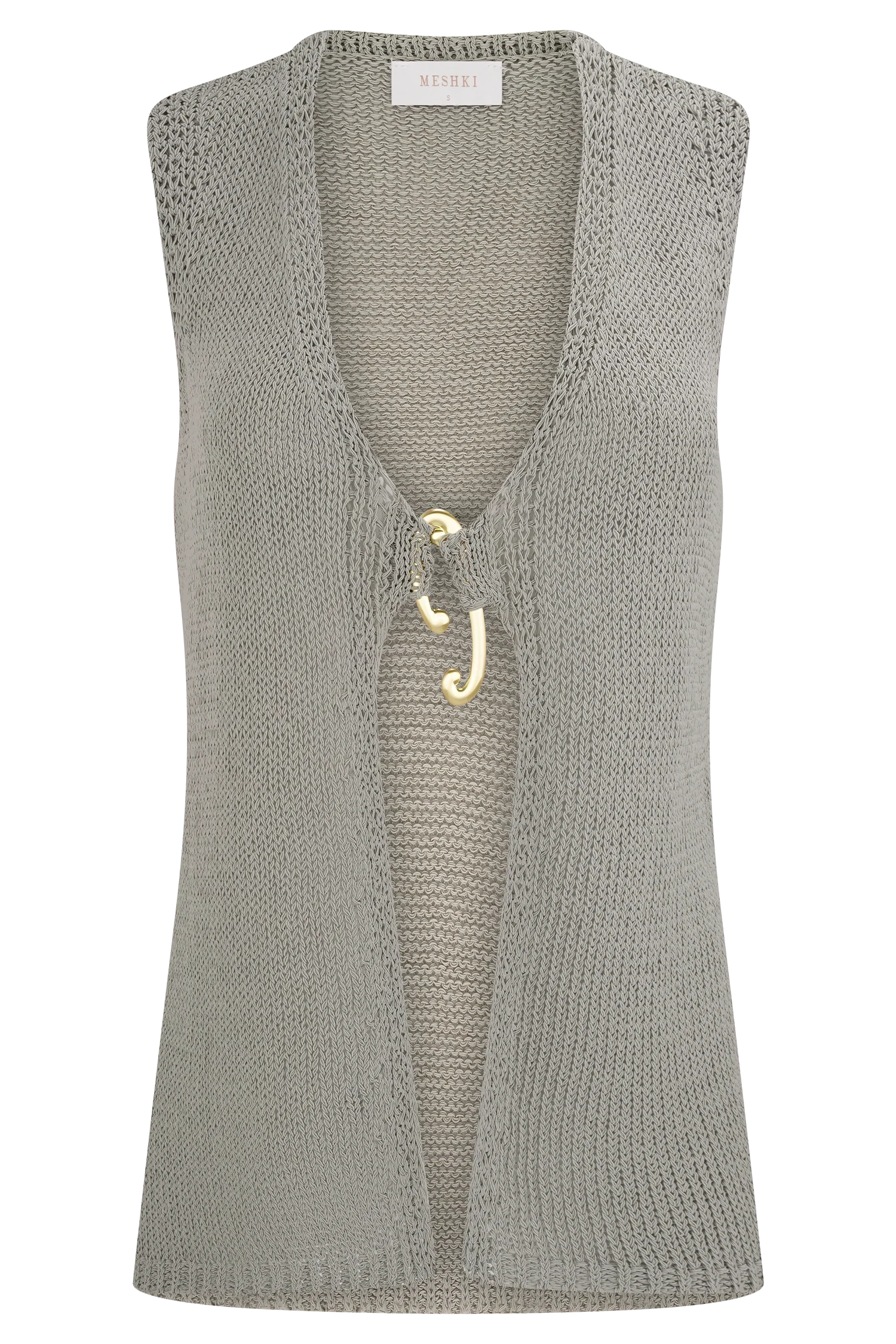 Malani Knit Top With Hardware - Sage - Image 9