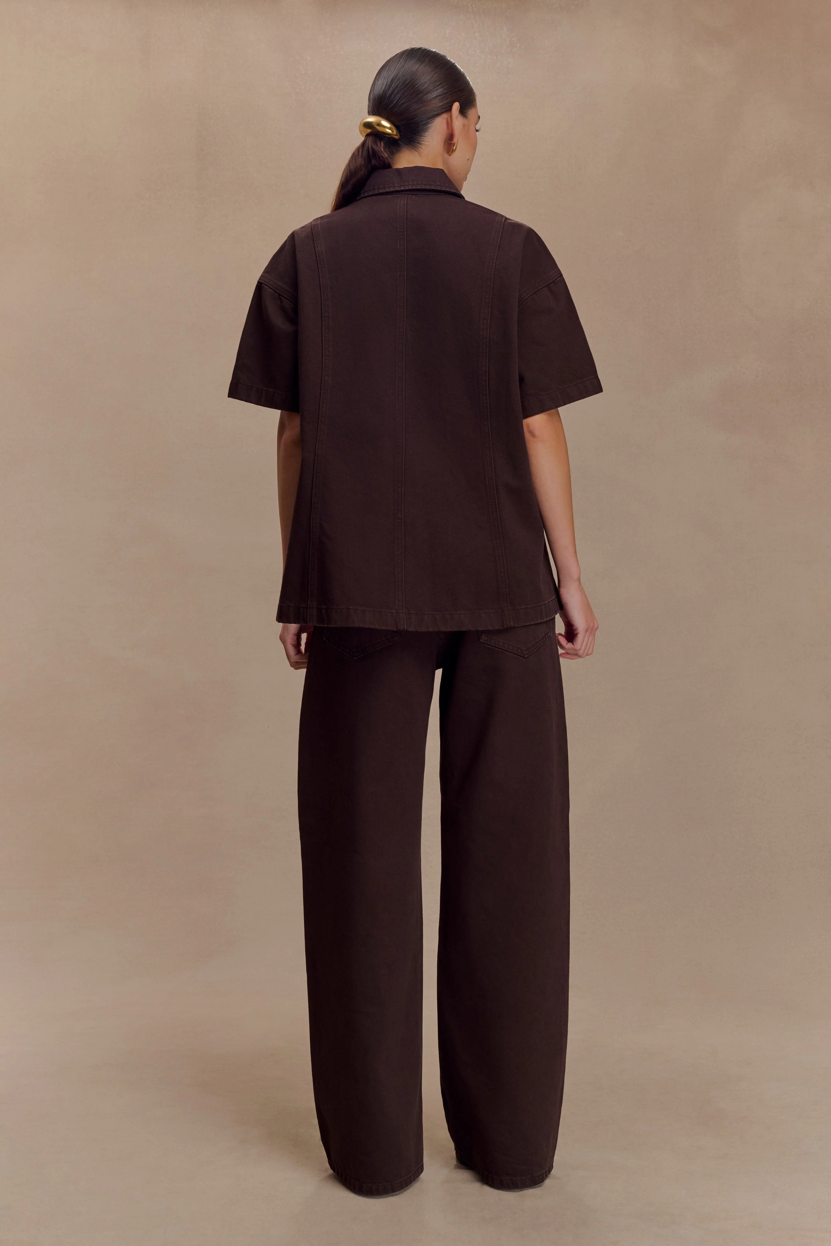Mannon Mid Rise Denim Jeans - Chocolate - Image 3