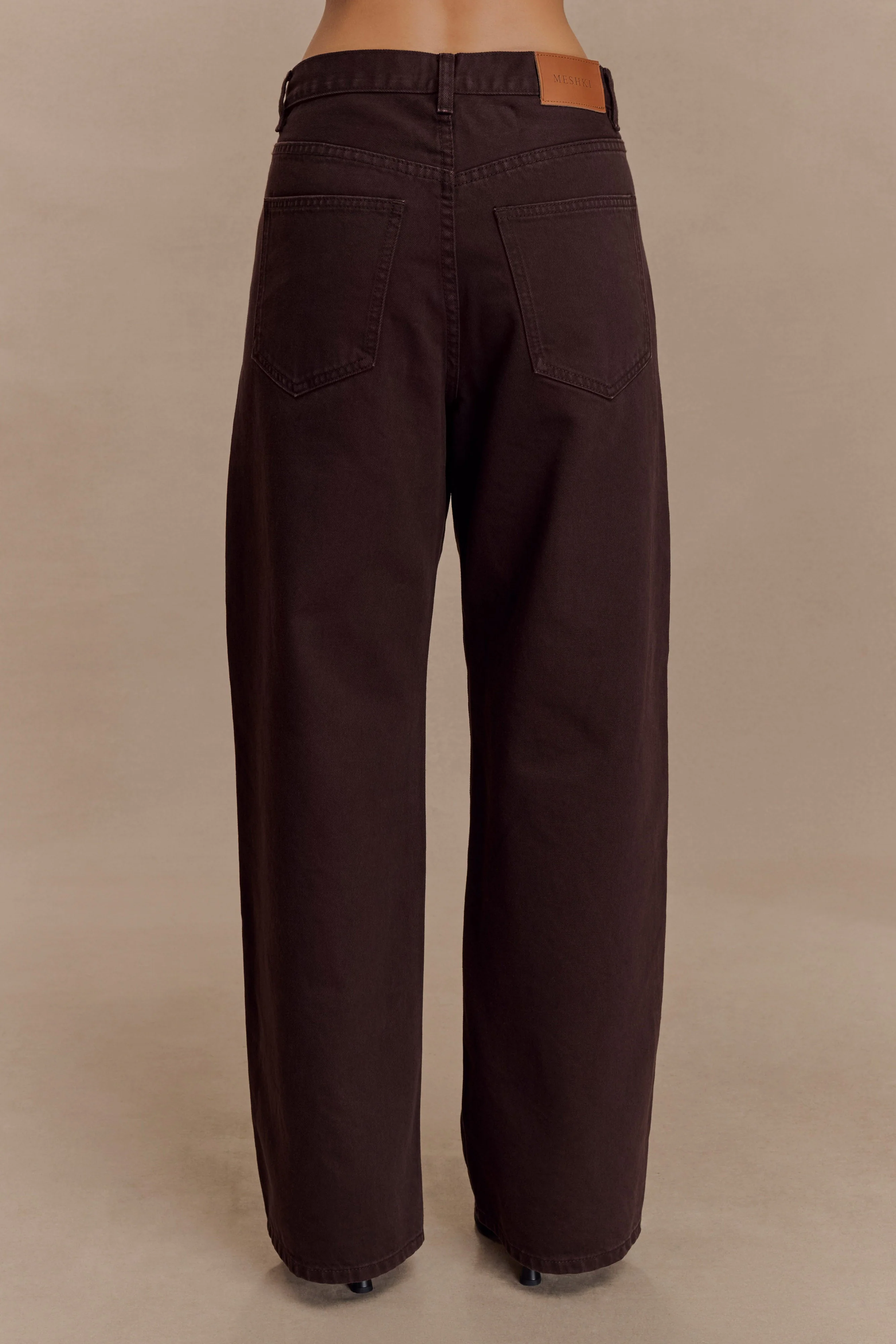Mannon Mid Rise Denim Jeans - Chocolate - Image 6