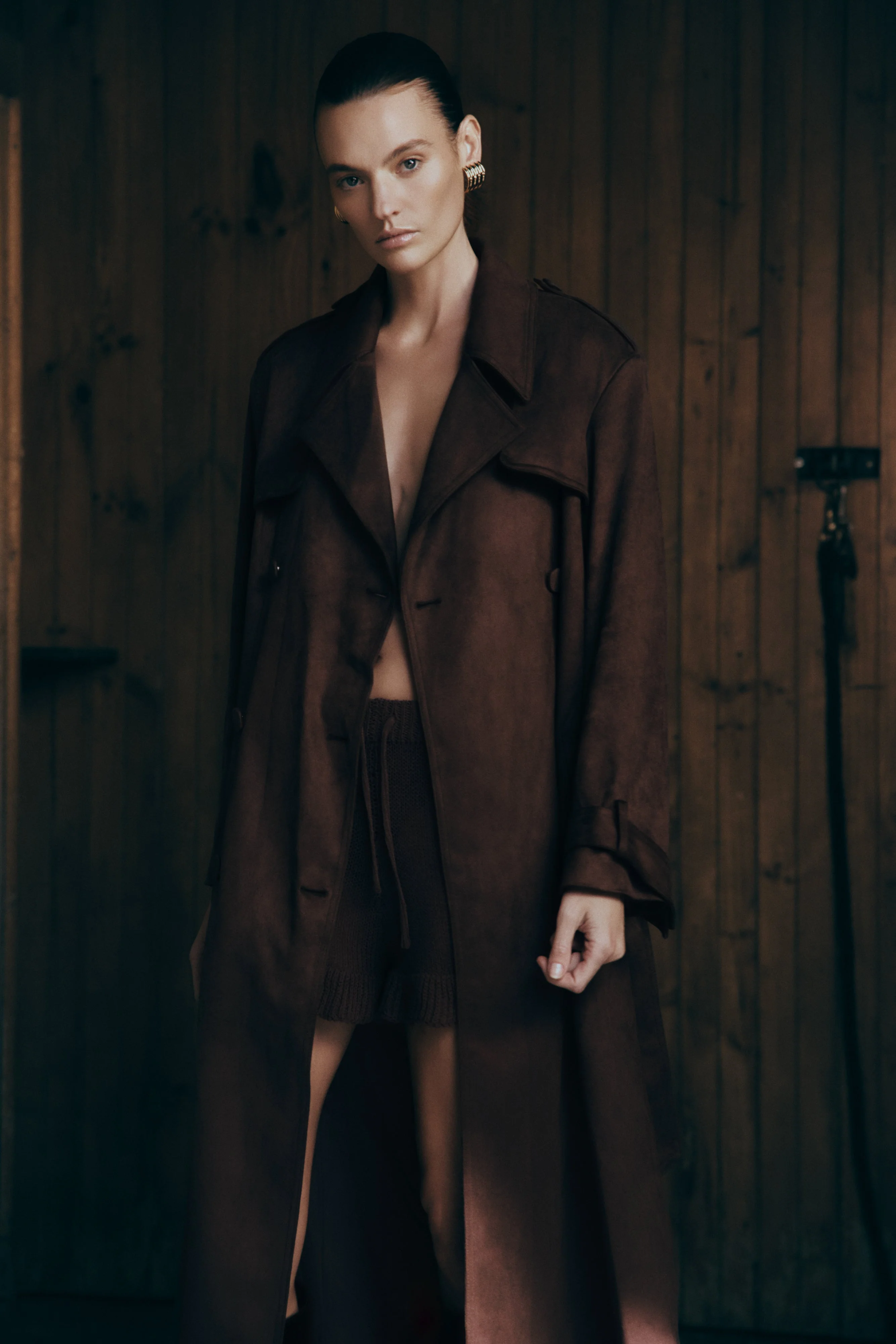 Marc Faux Suede Coat - Cocoa Chocolate - Image 3