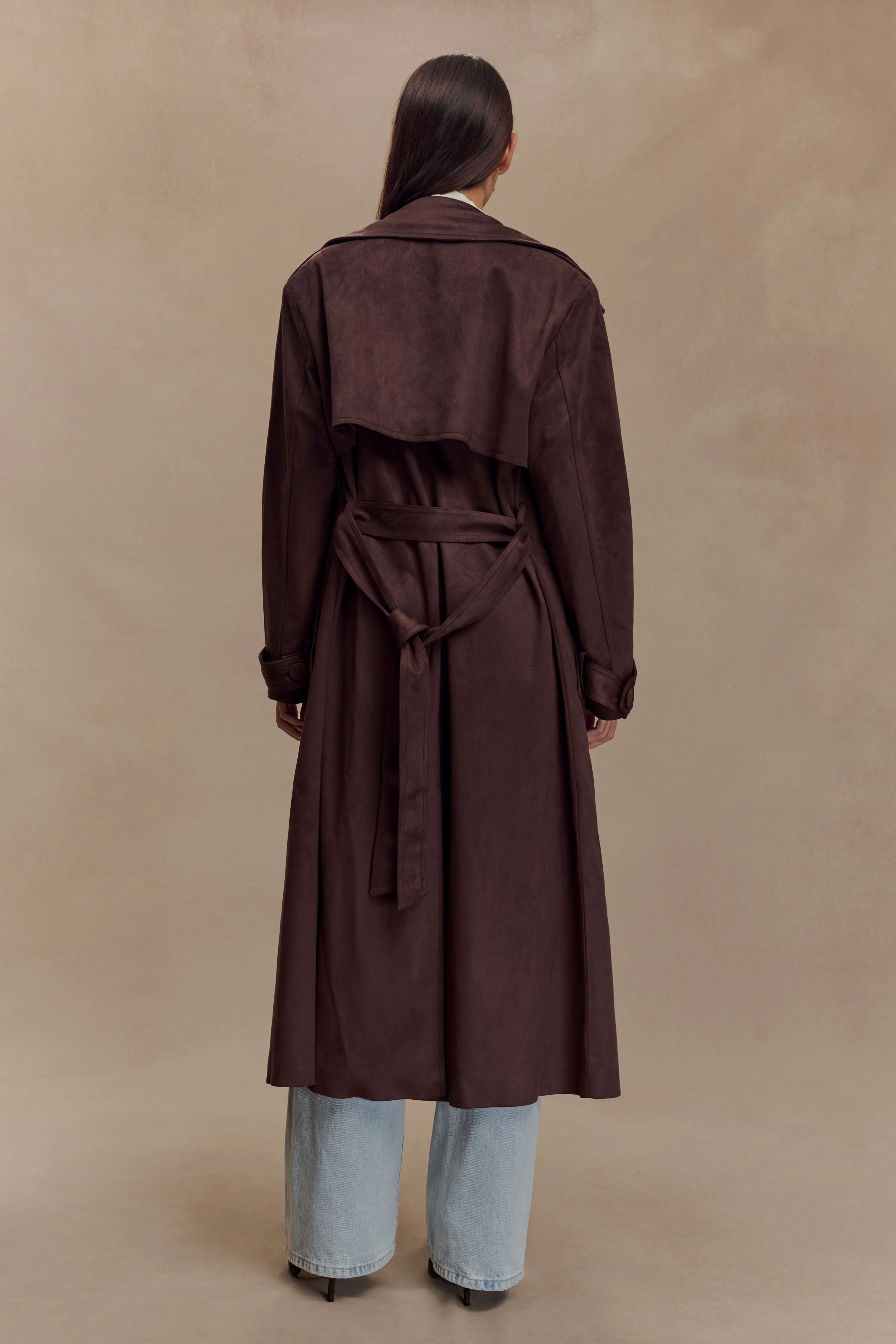 Marc Faux Suede Coat - Cocoa Chocolate - Image 6