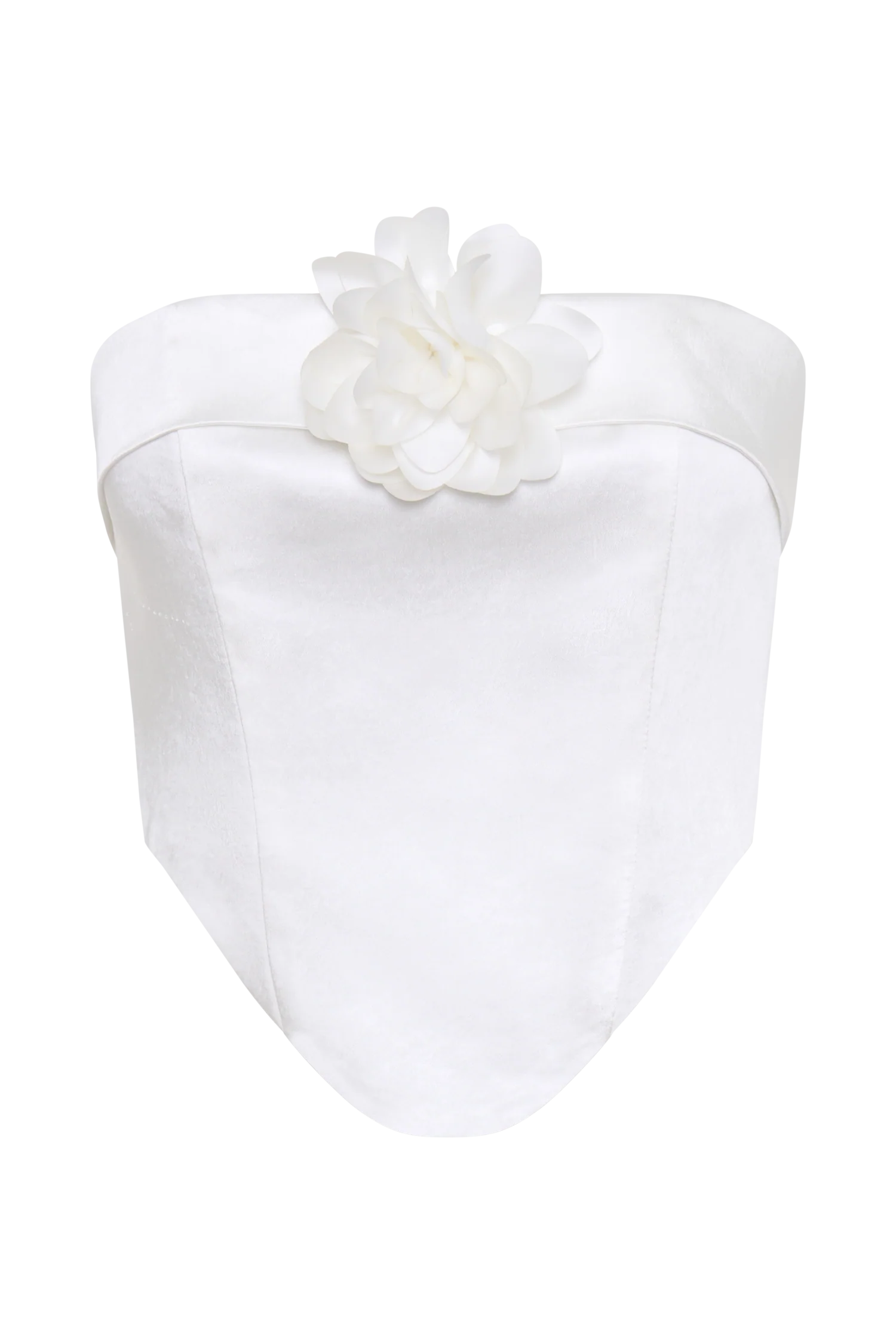 Margot Strapless Rose Corset - White - Image 11