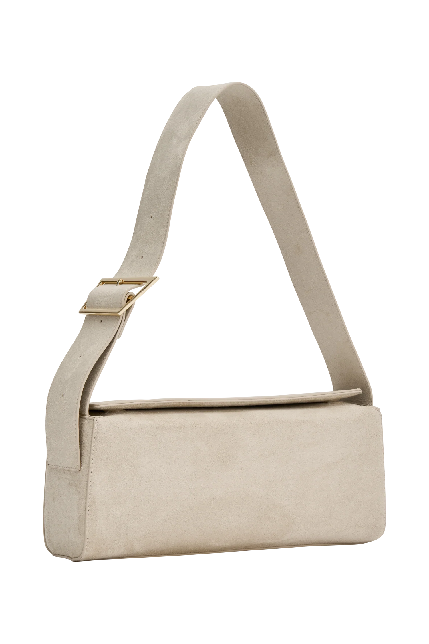 Maria Faux Suede Shoulder Bag - Stone - Image 10