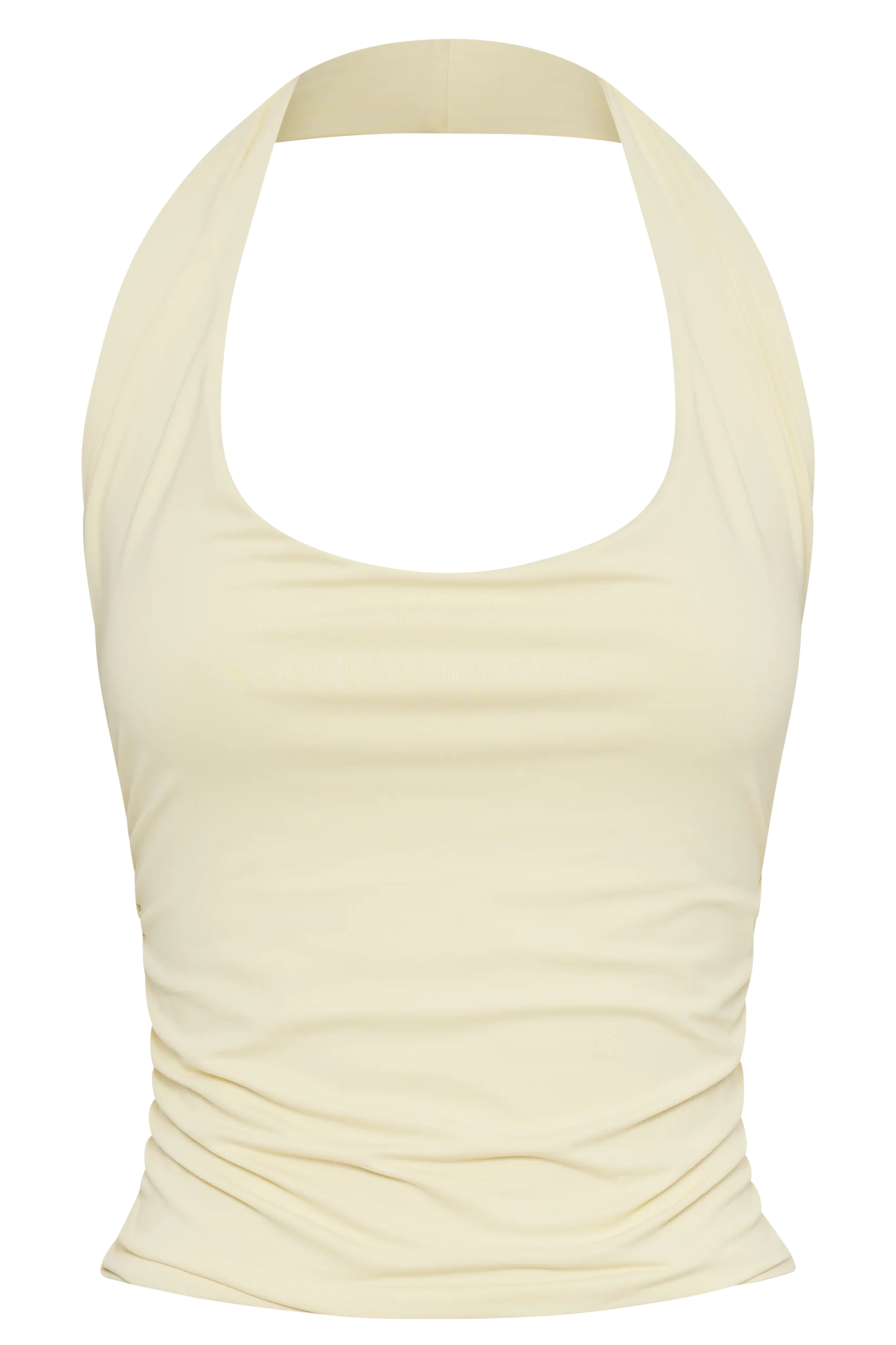 Marie Recycled Halter Top - Lemon Sherbet - Image 11