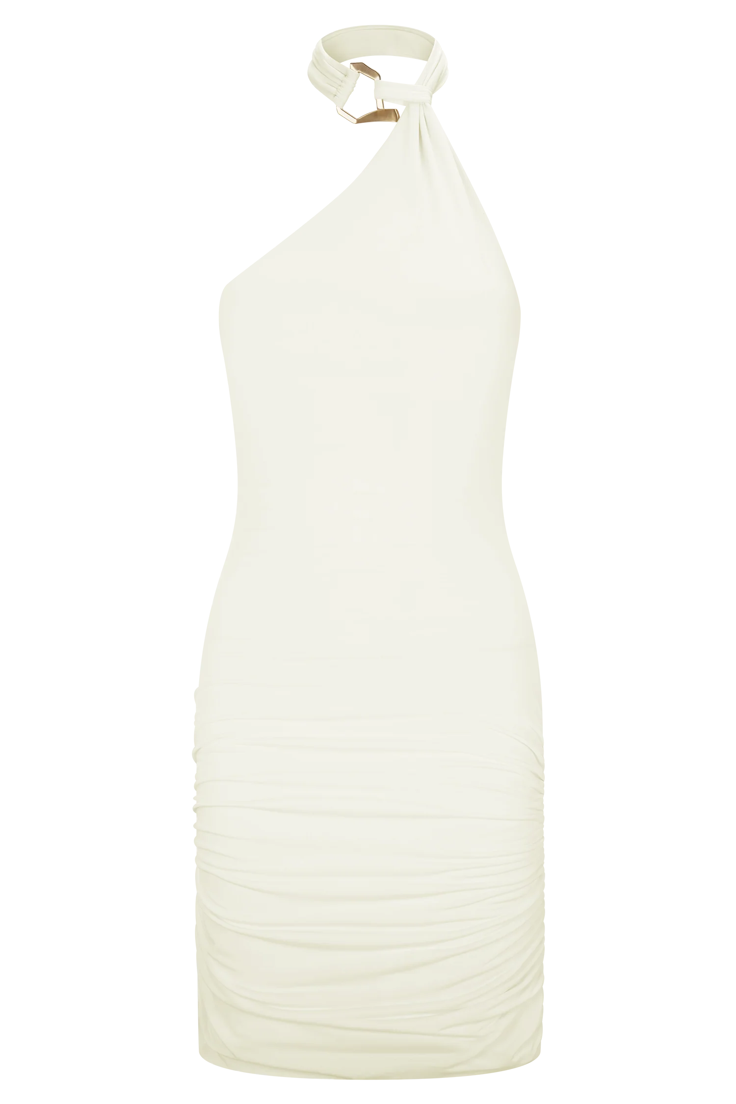 Mariposa Slinky Halter Mini Dress - Ivory - Image 9