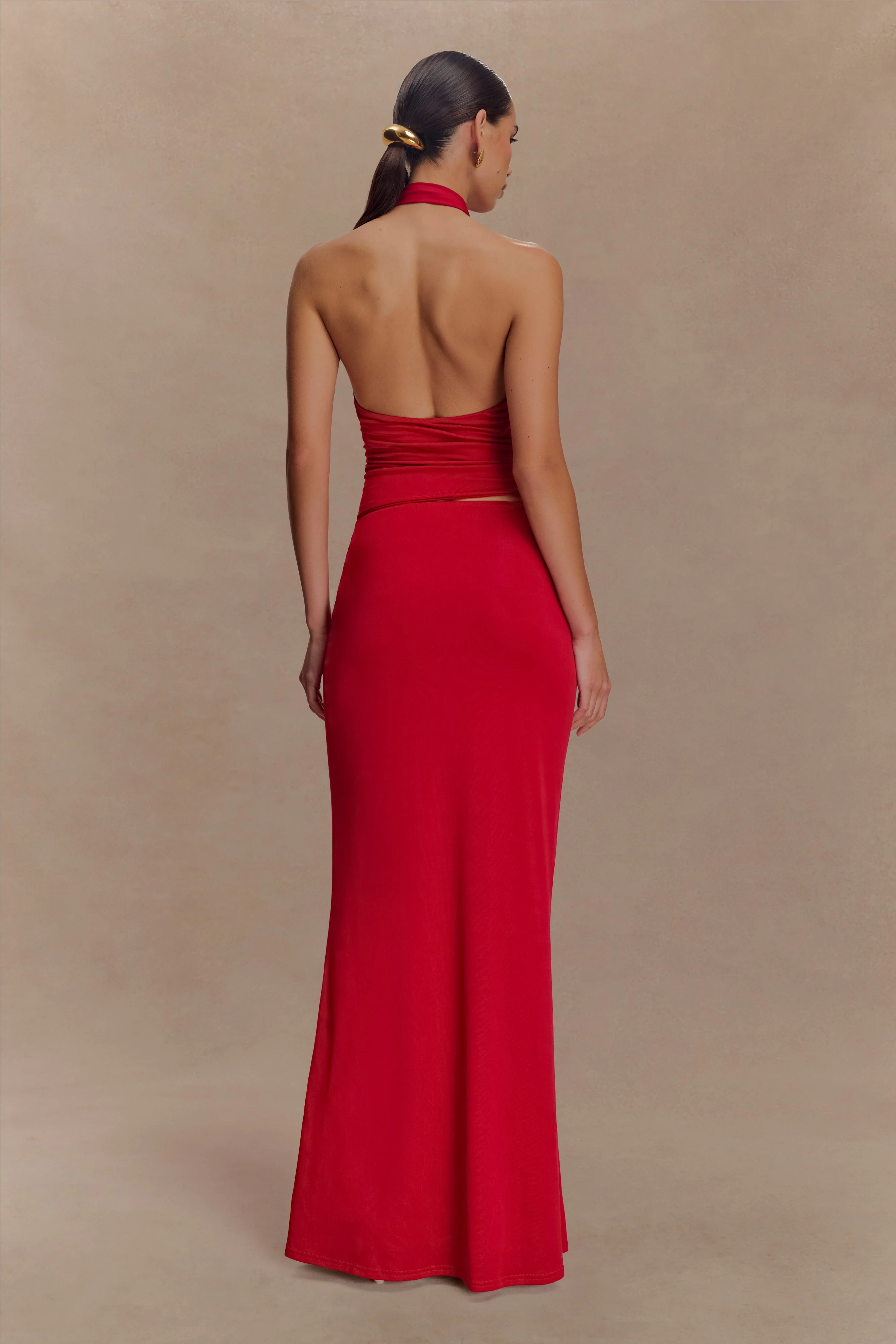 Mariposa Slinky Halter Top - Red - Image 5