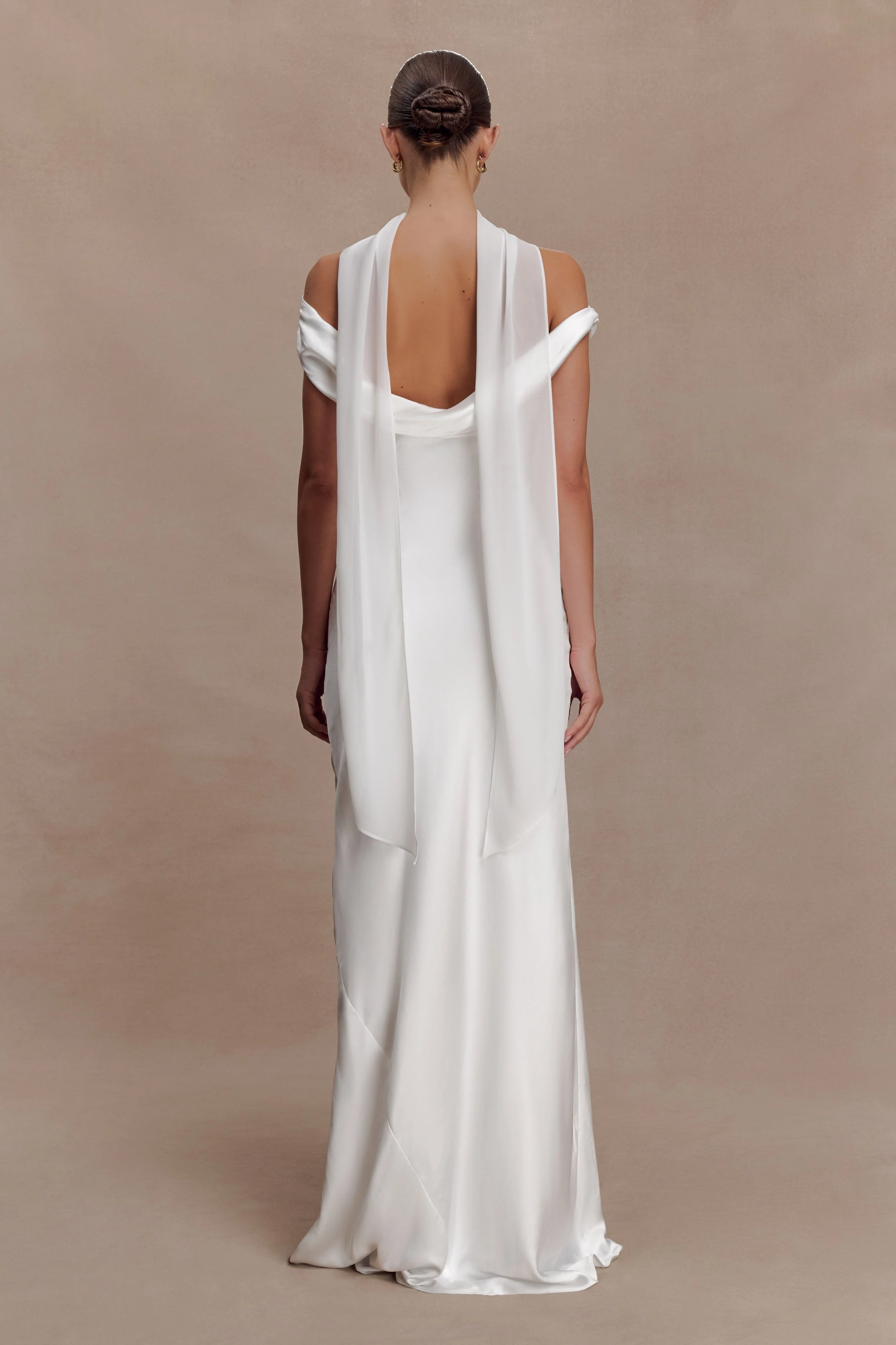 Marla Chiffon Scarf - Ivory - Image 2