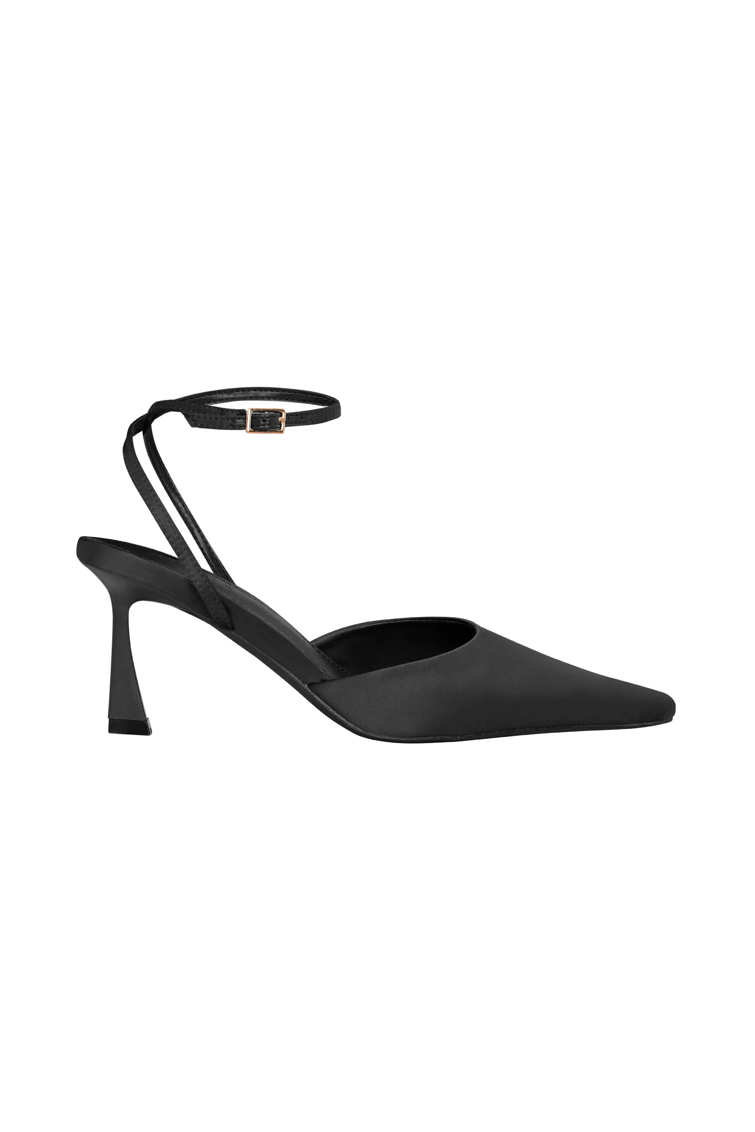 Marley Satin Pointed Heel - Black - Image 2
