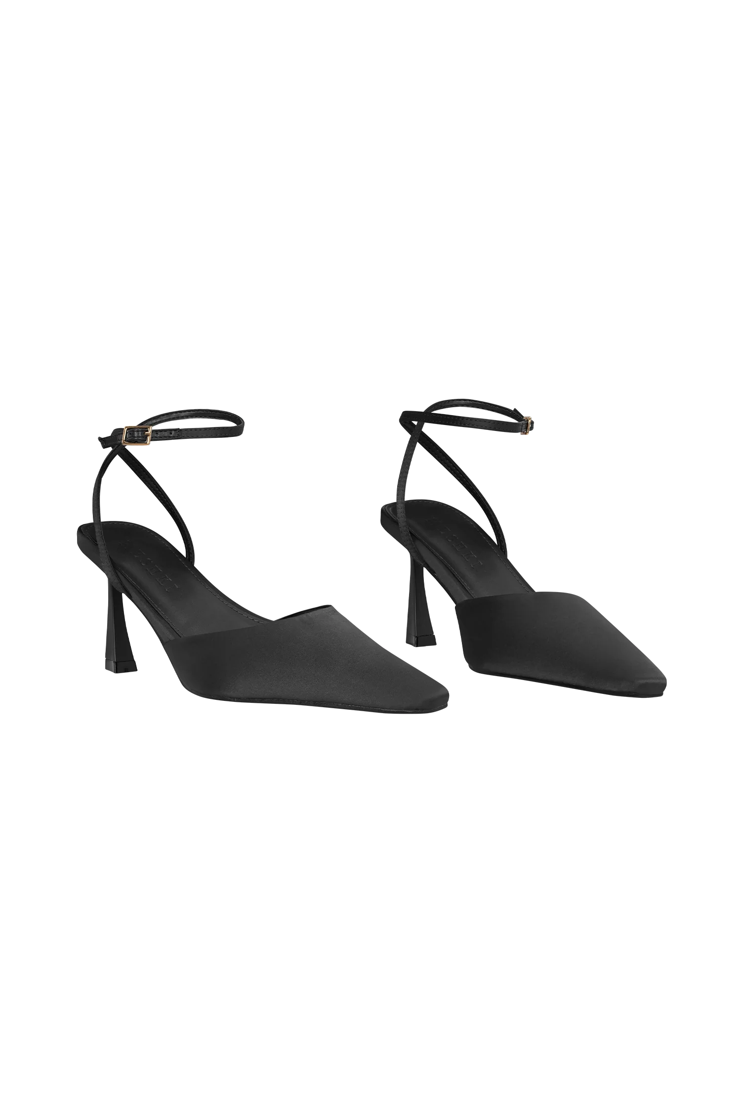 Marley Satin Pointed Heel - Black - Image 3