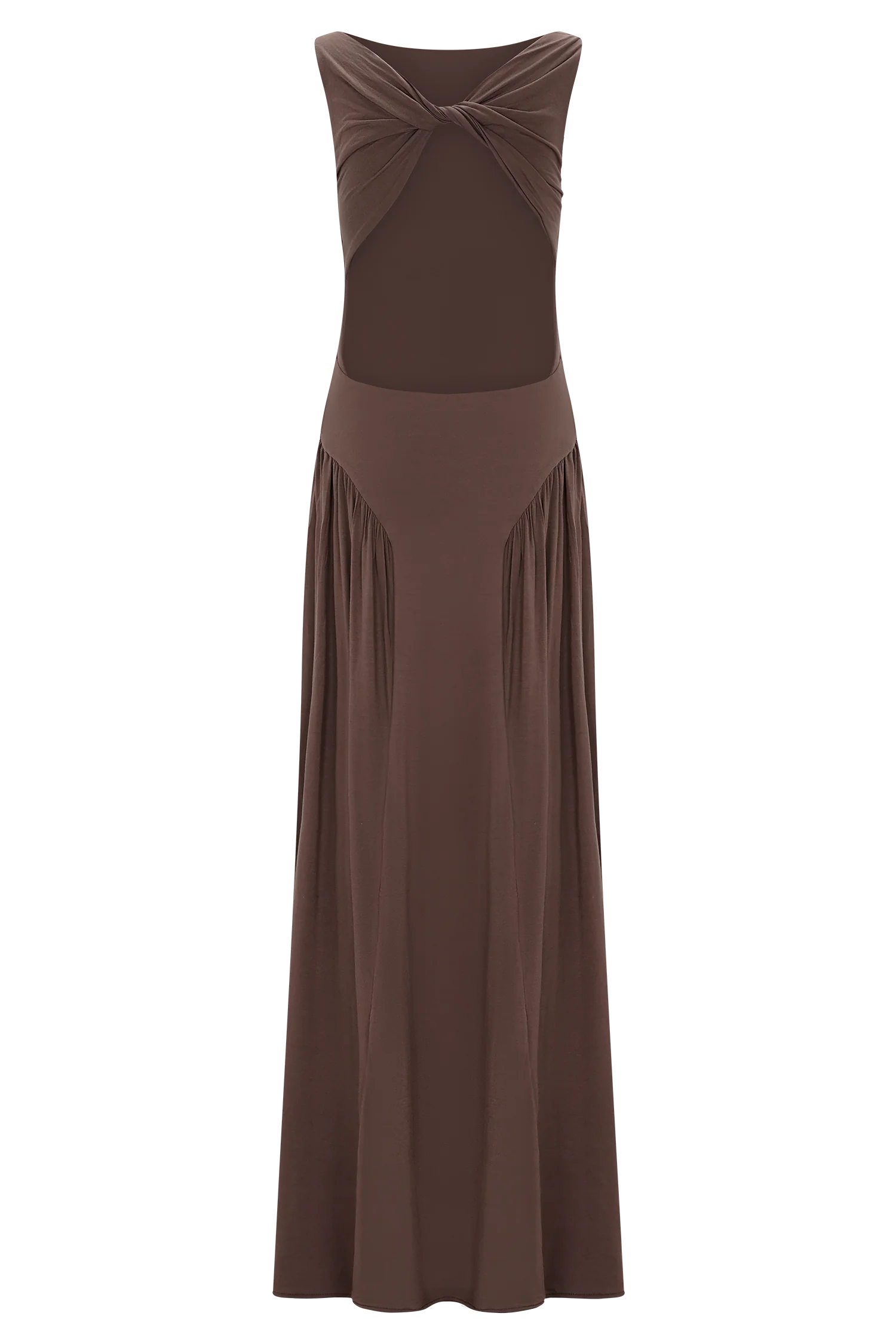 Marnie Modal Sleeveless Maxi Dress - Chocolate - Image 8