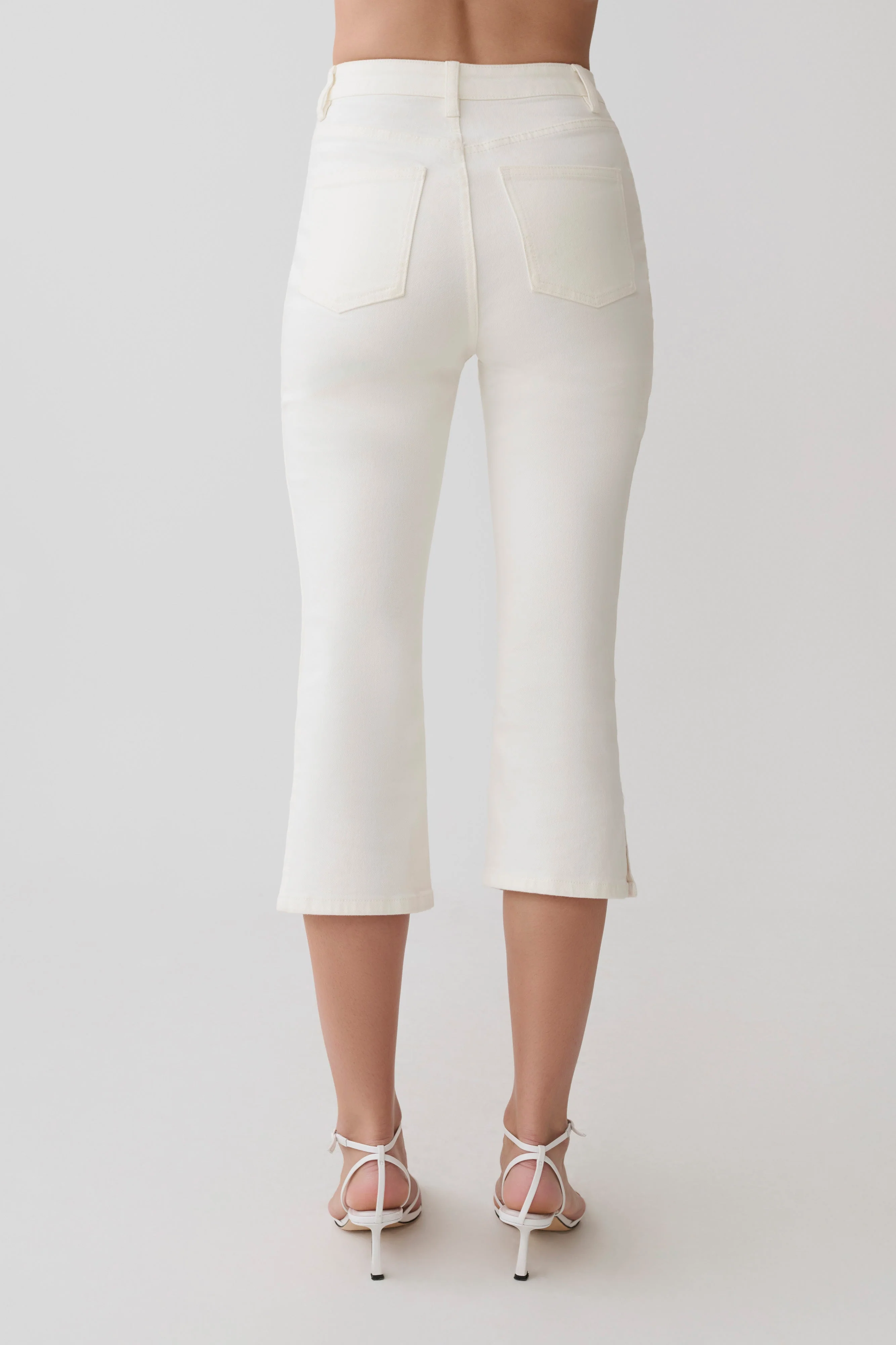 Mary Denim Capris - White - Image 5