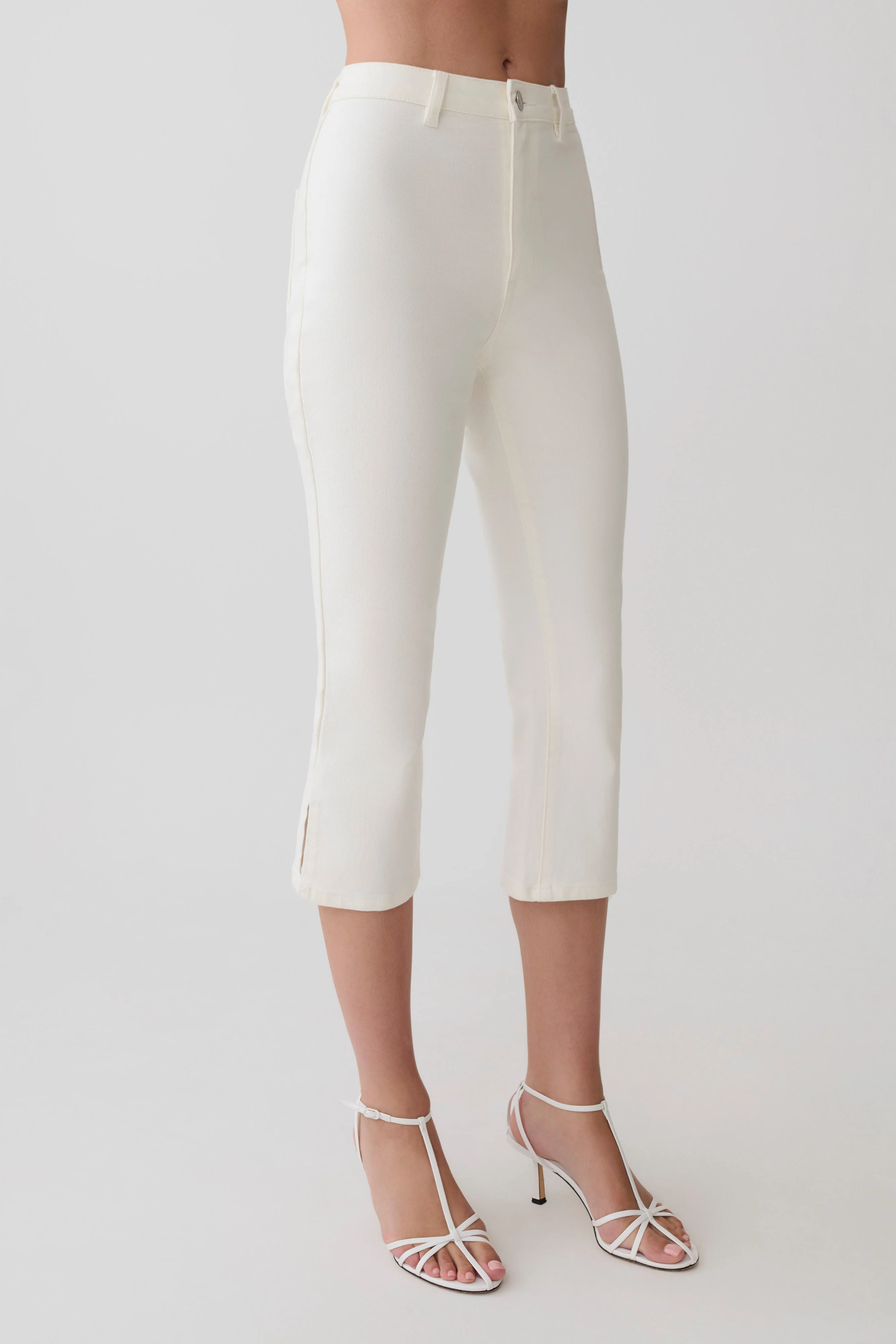 Mary Denim Capris - White - Image 6