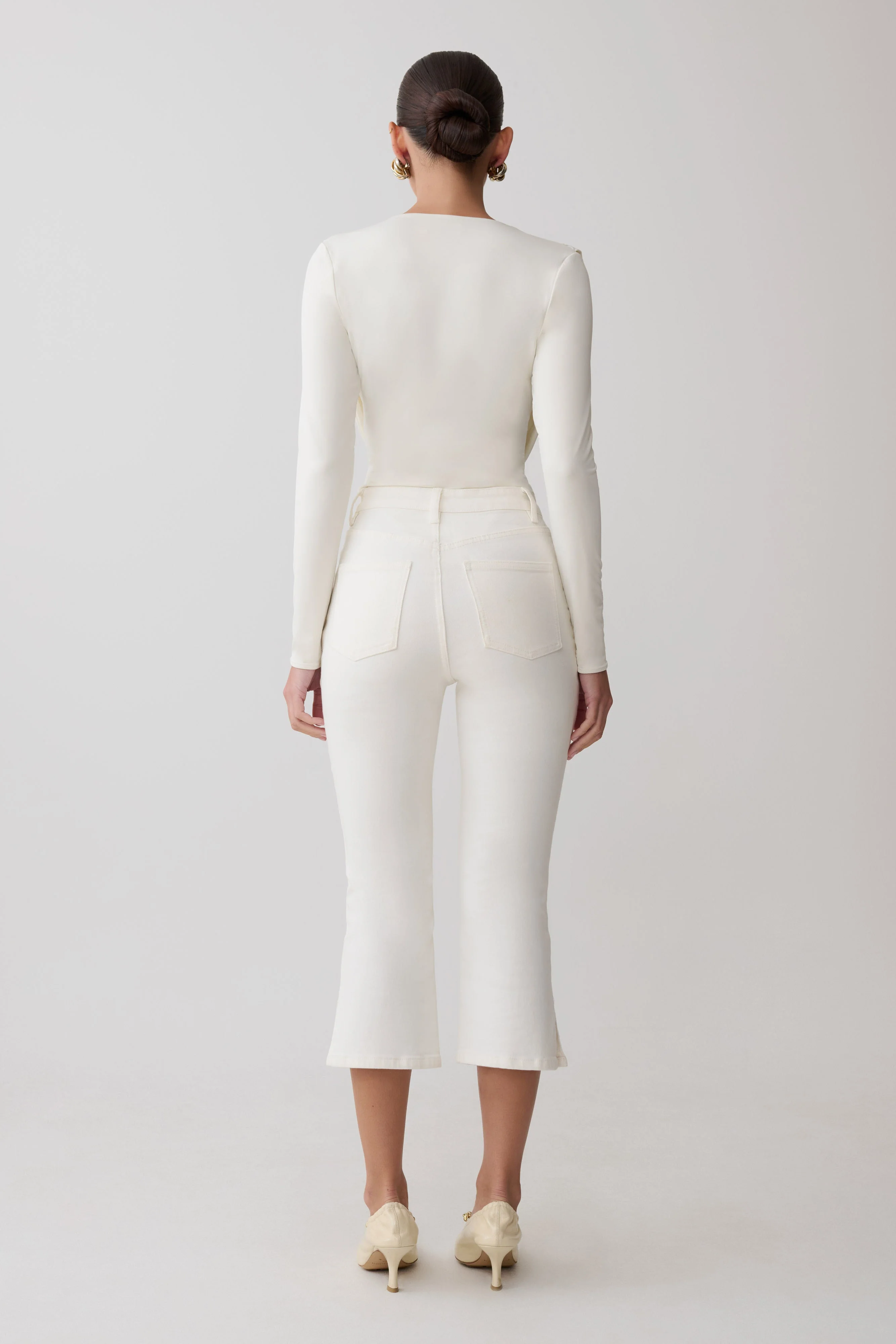 Mary Denim Capris - White - Image 9