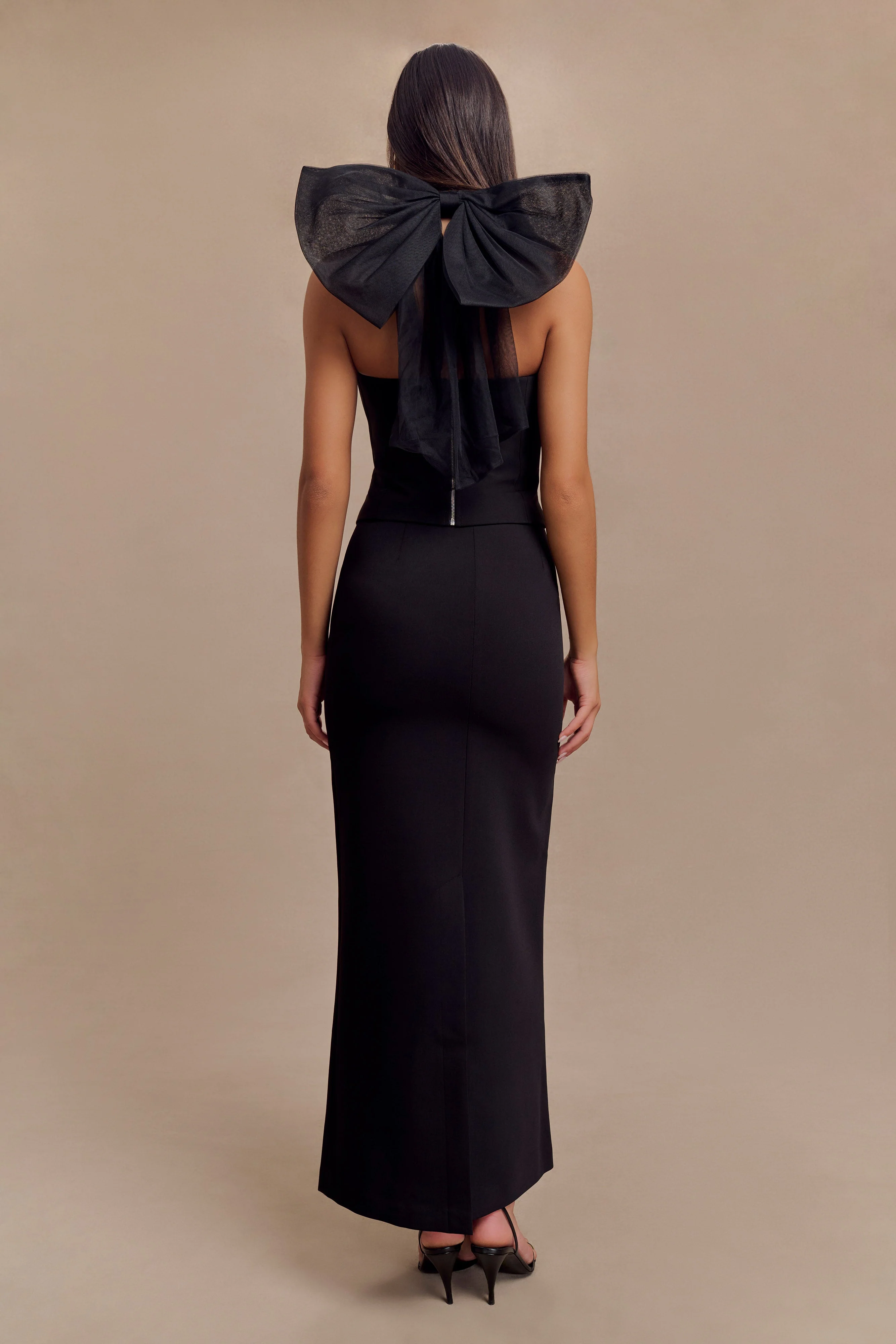 Maryam Tulle Bow Top - Black - Image 6