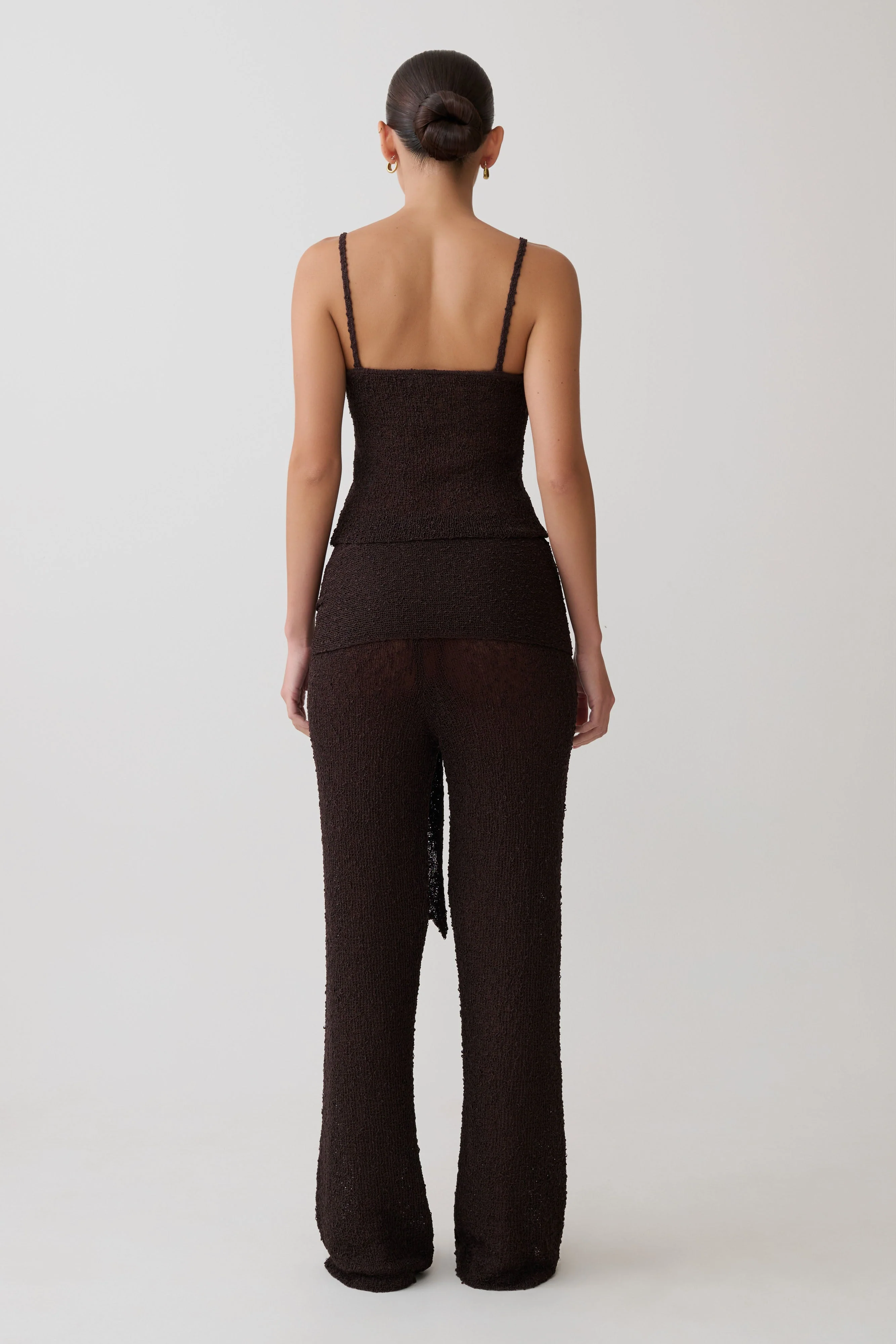 Mattais Boucle Knit Pants - Dark Chocolate - Image 2
