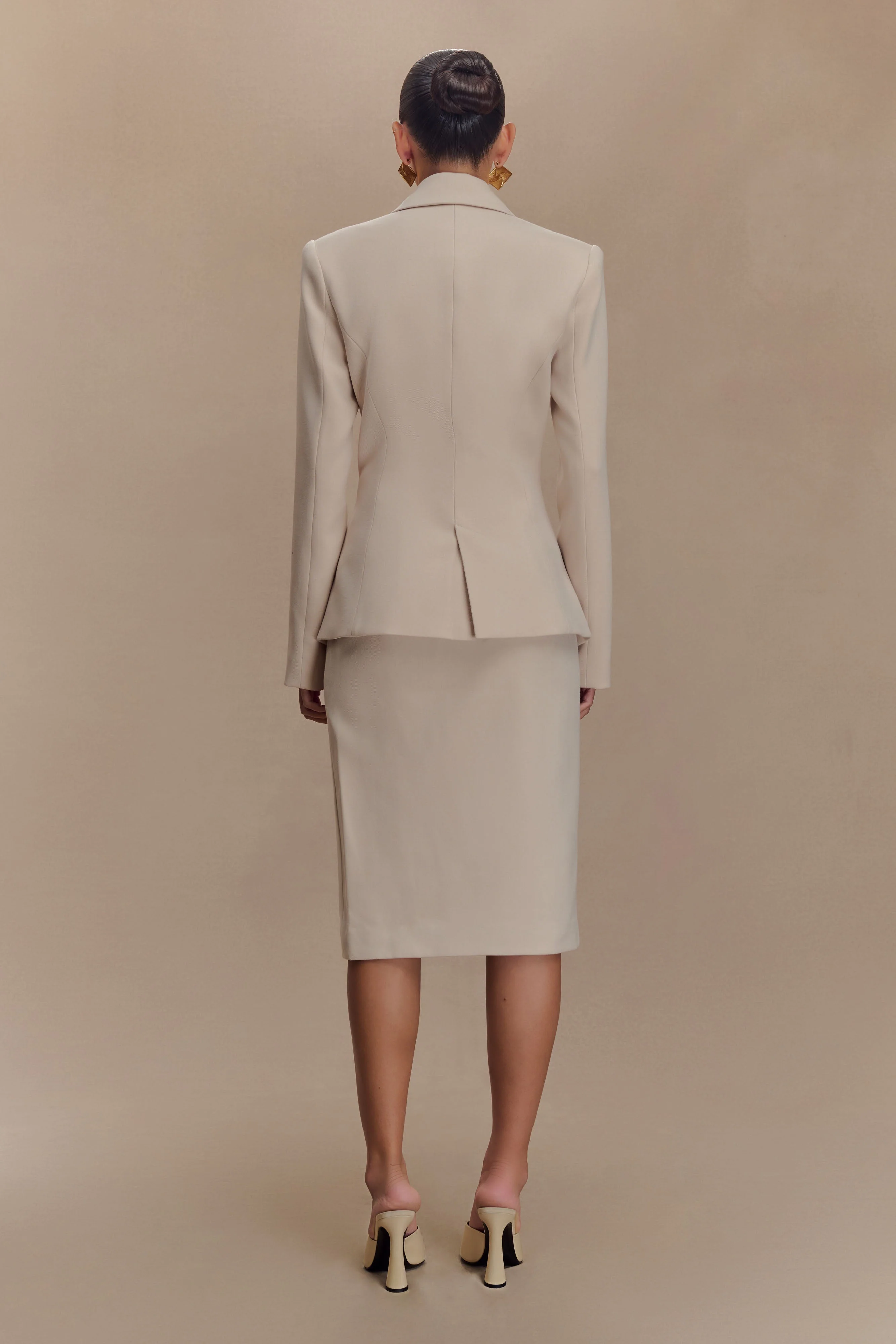 Max Cinched Waist Blazer - Ivory Stone - Image 5