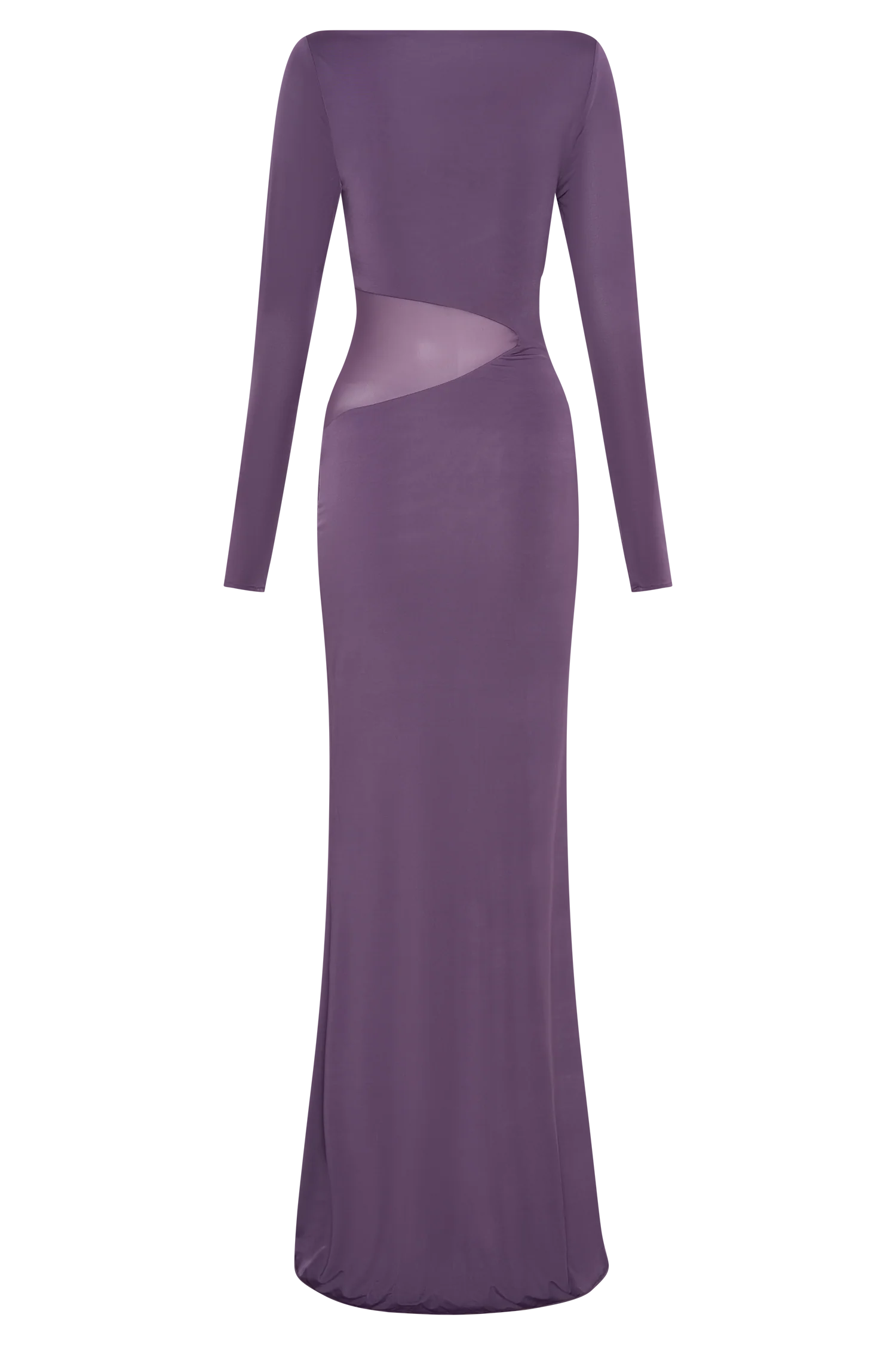 Megan Slinky And Mesh Maxi Dress - Purple - Image 7