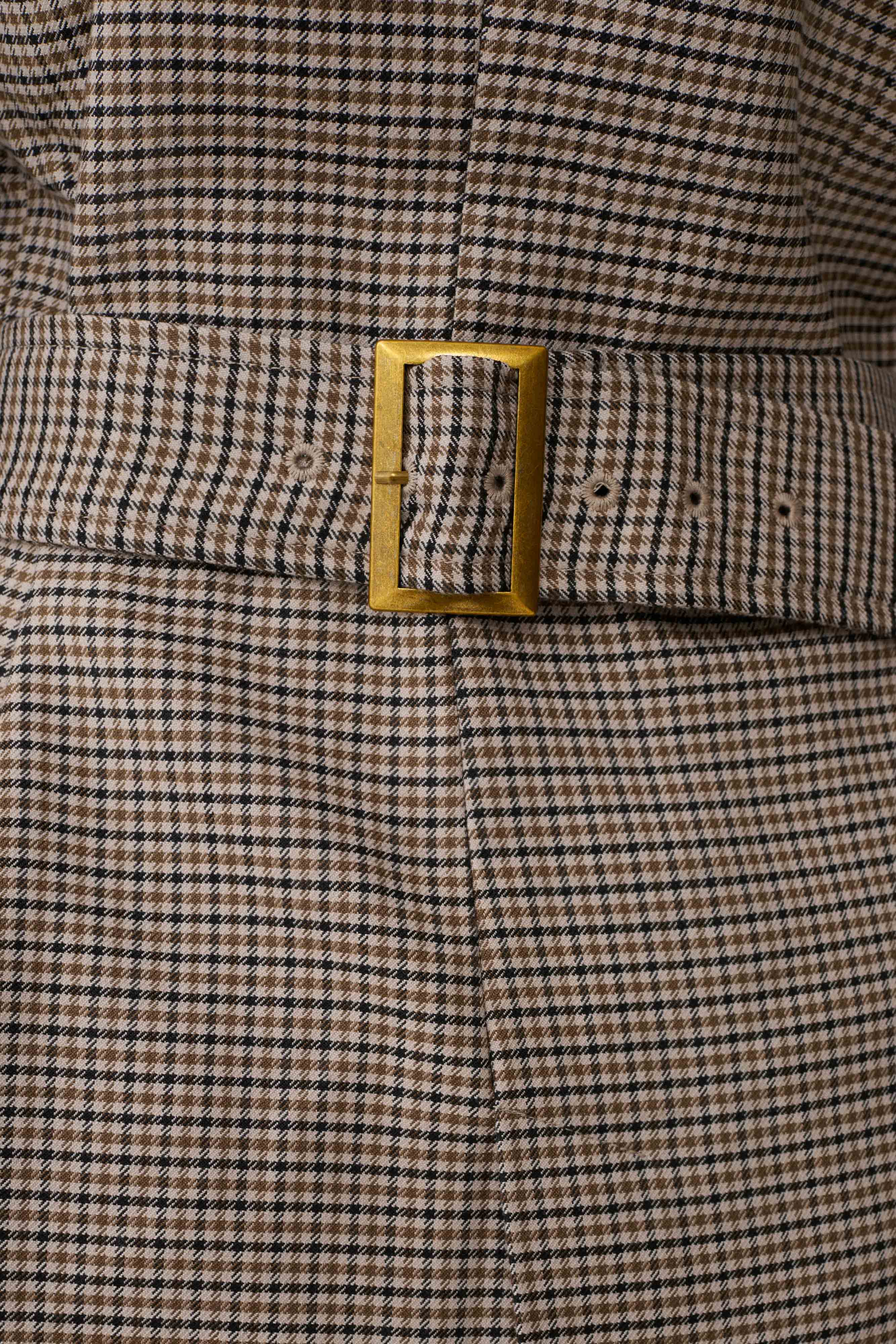 Mila Shaped Blazer - Tan Check - Image 5
