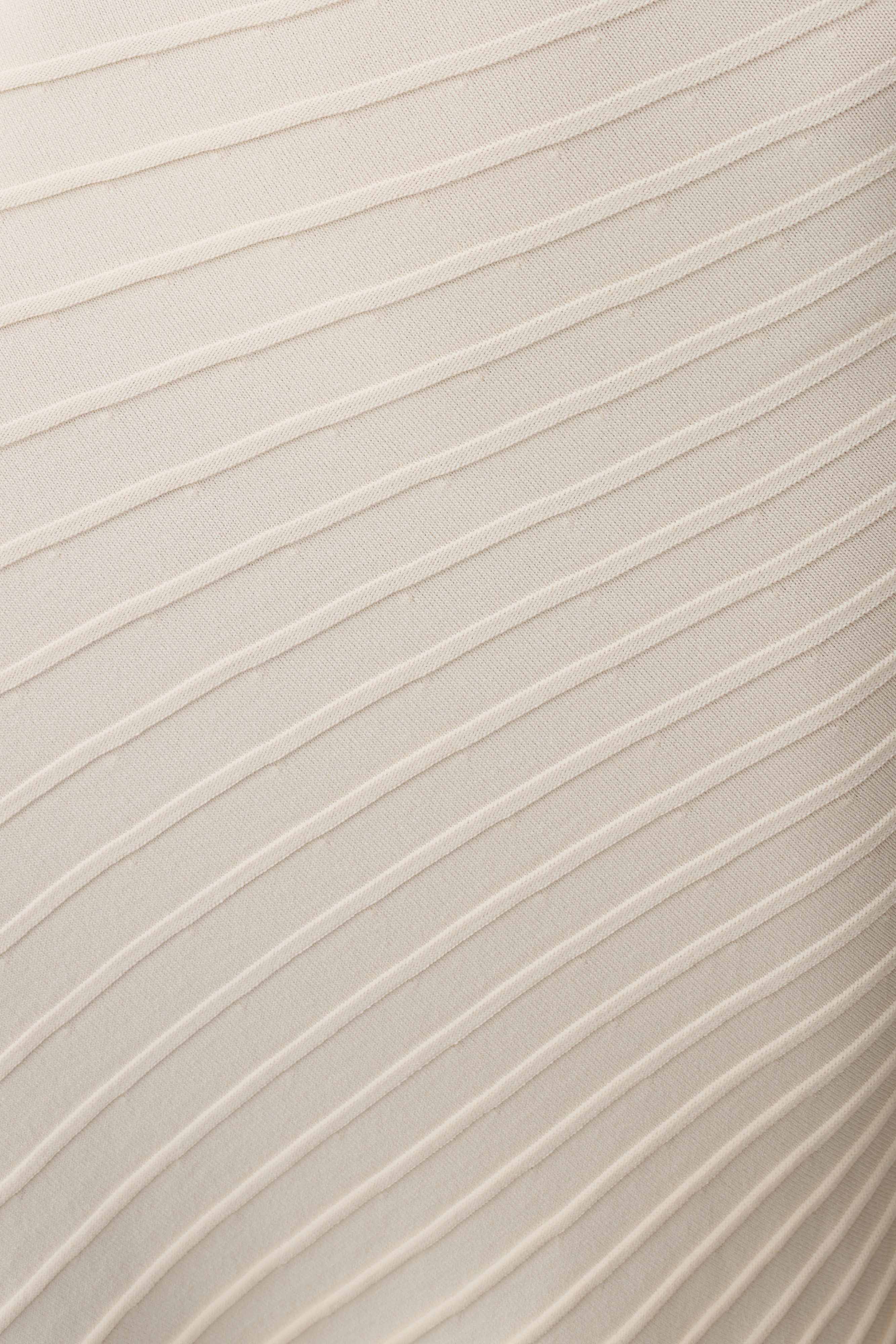 Milasandra Pleated Knit Dress - Ivory - Image 6