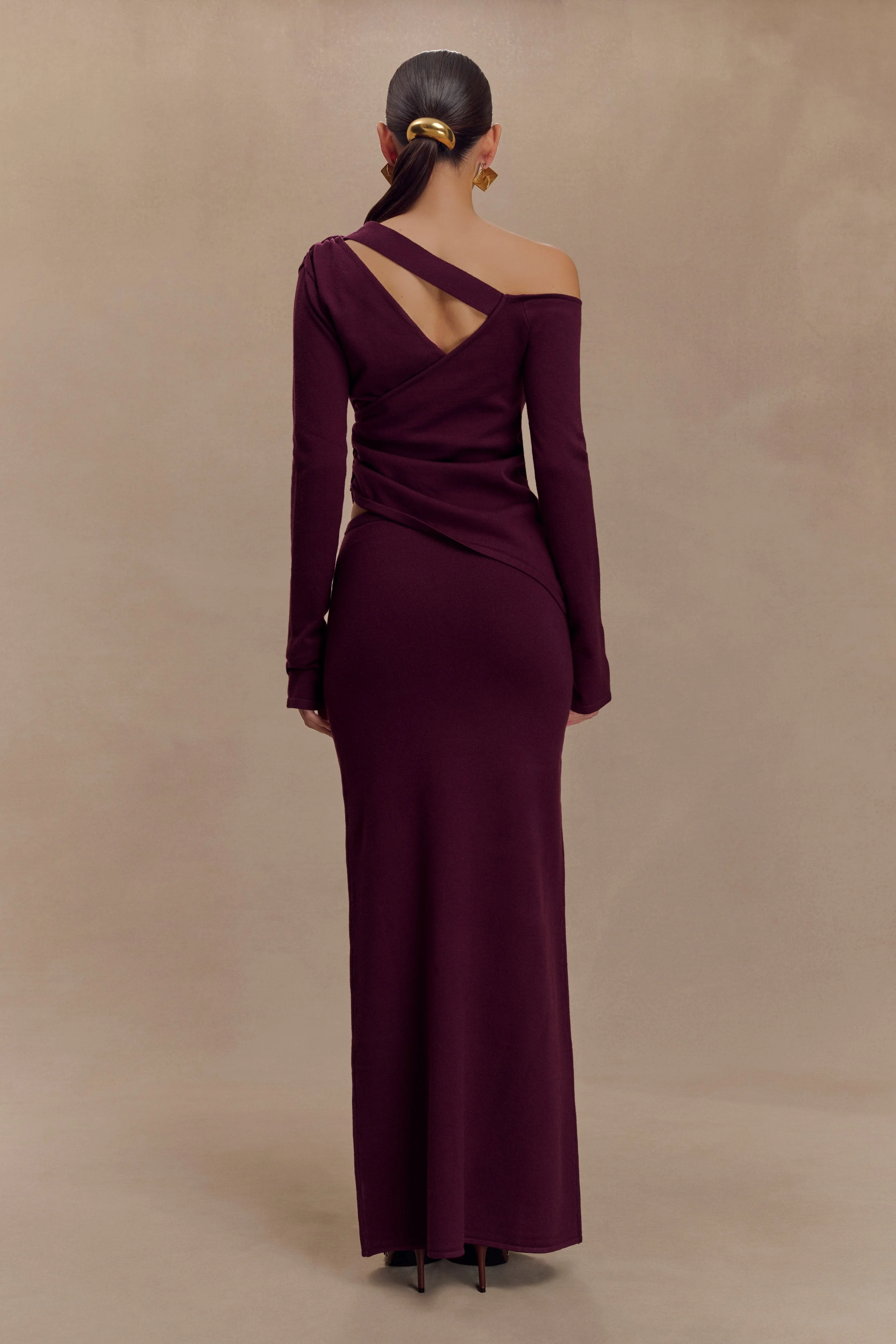 Miles Knit Maxi Skirt - Plum - Image 2