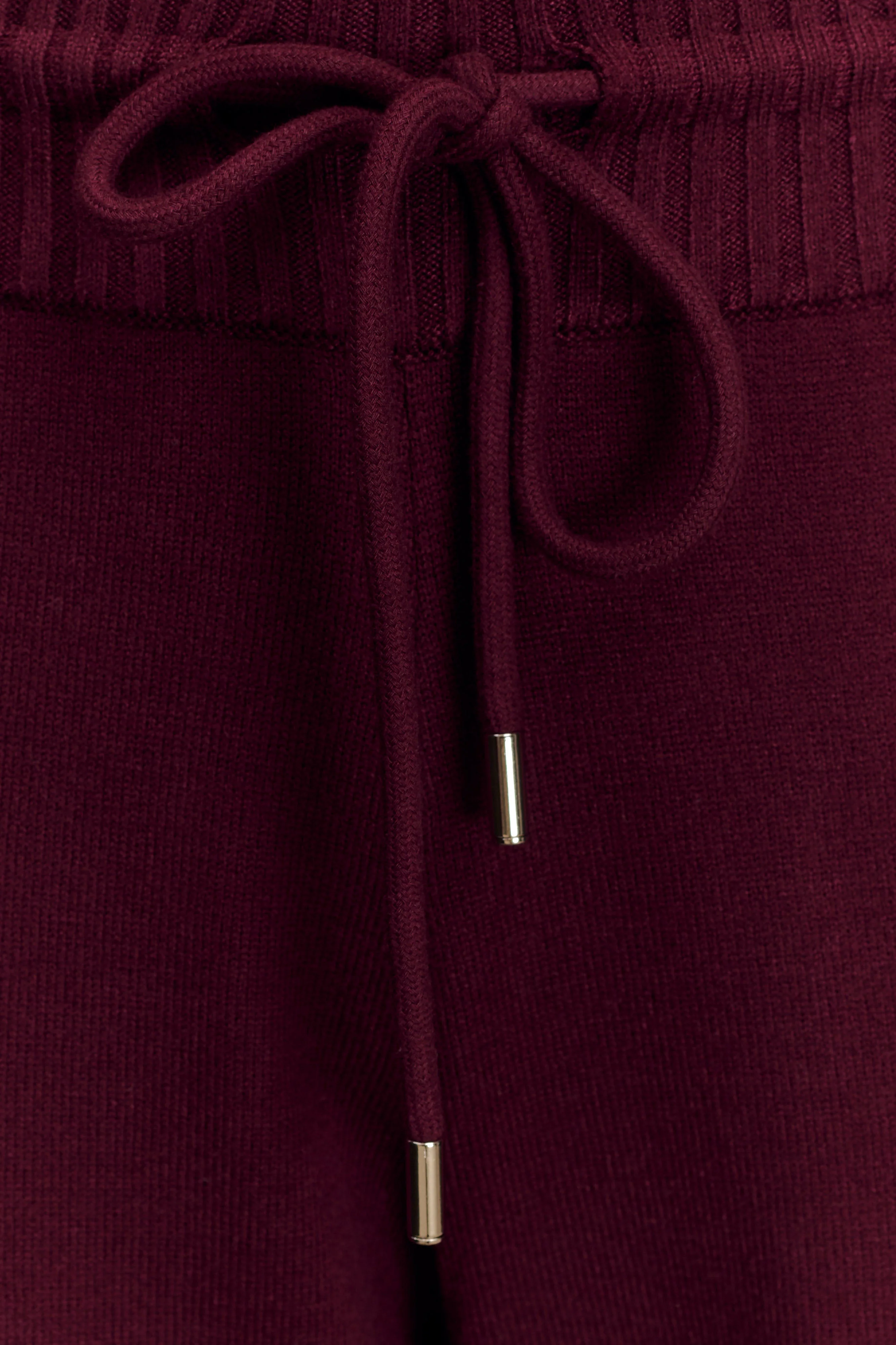 Natalya Knit Wide Leg Pants - Merlot - Image 7