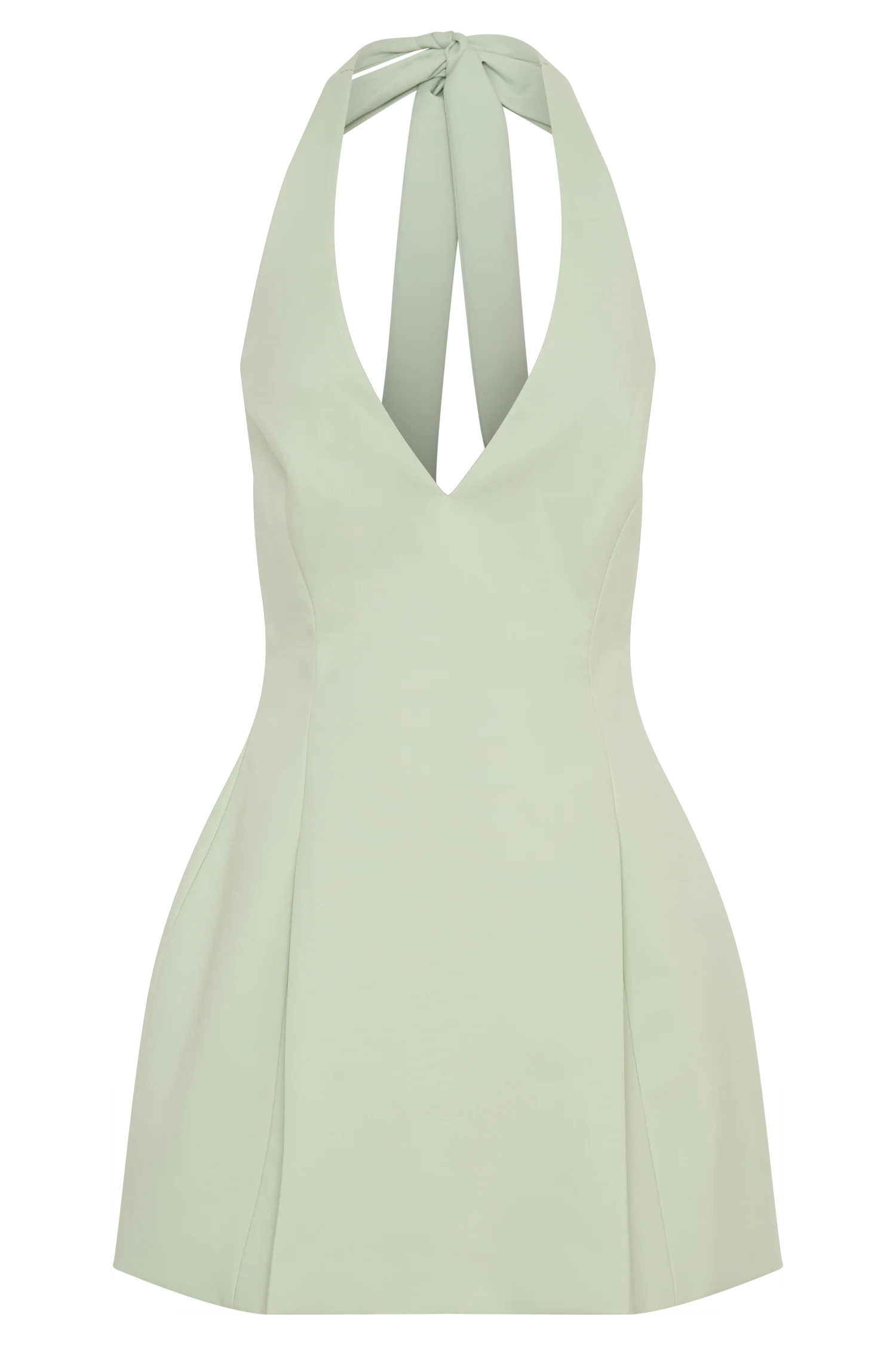 Nelly Halter Neck Cotton Mini Dress - Sage - Image 9