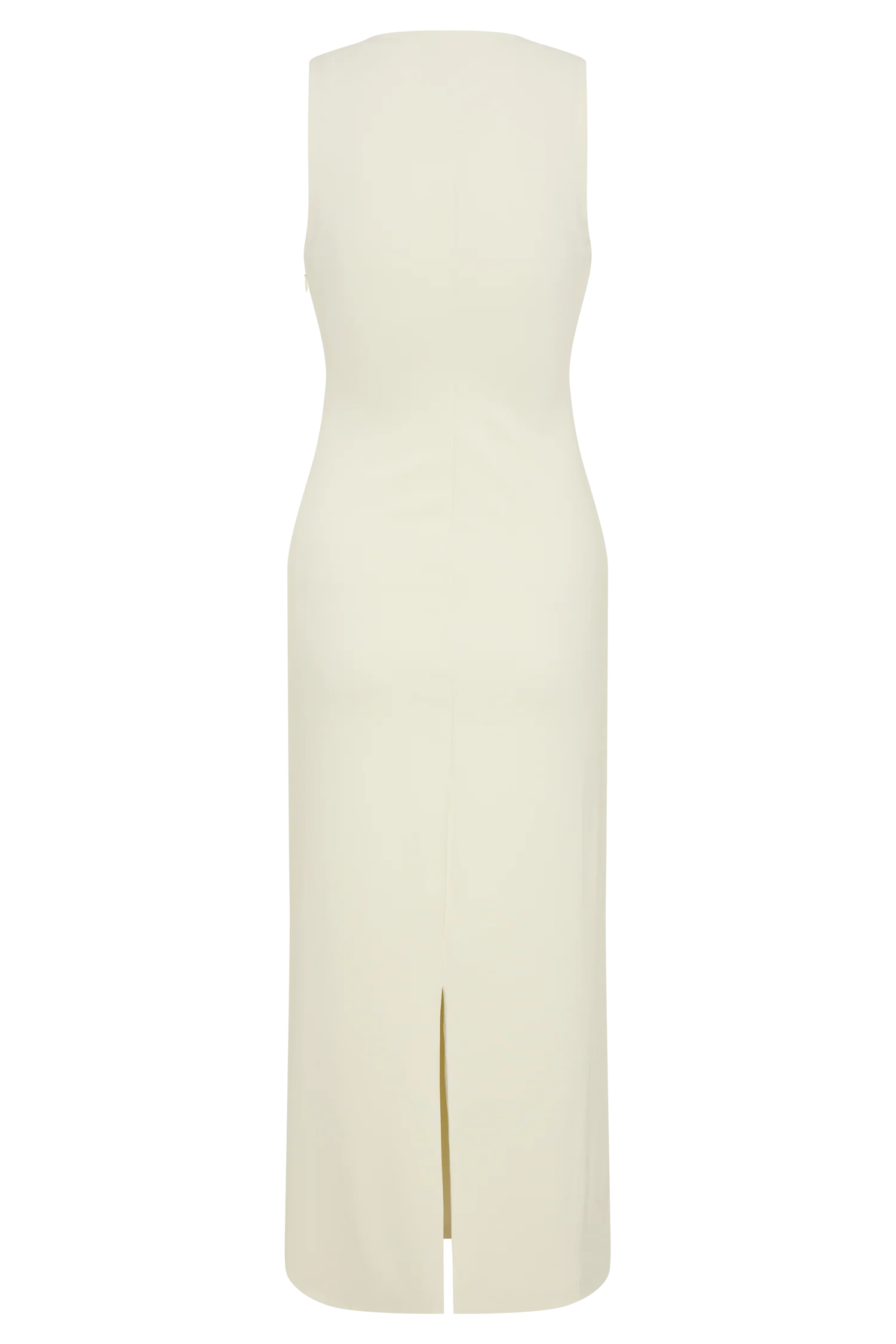 Norah Sleeveless Crepe Midi Dress - Ivory - Image 8