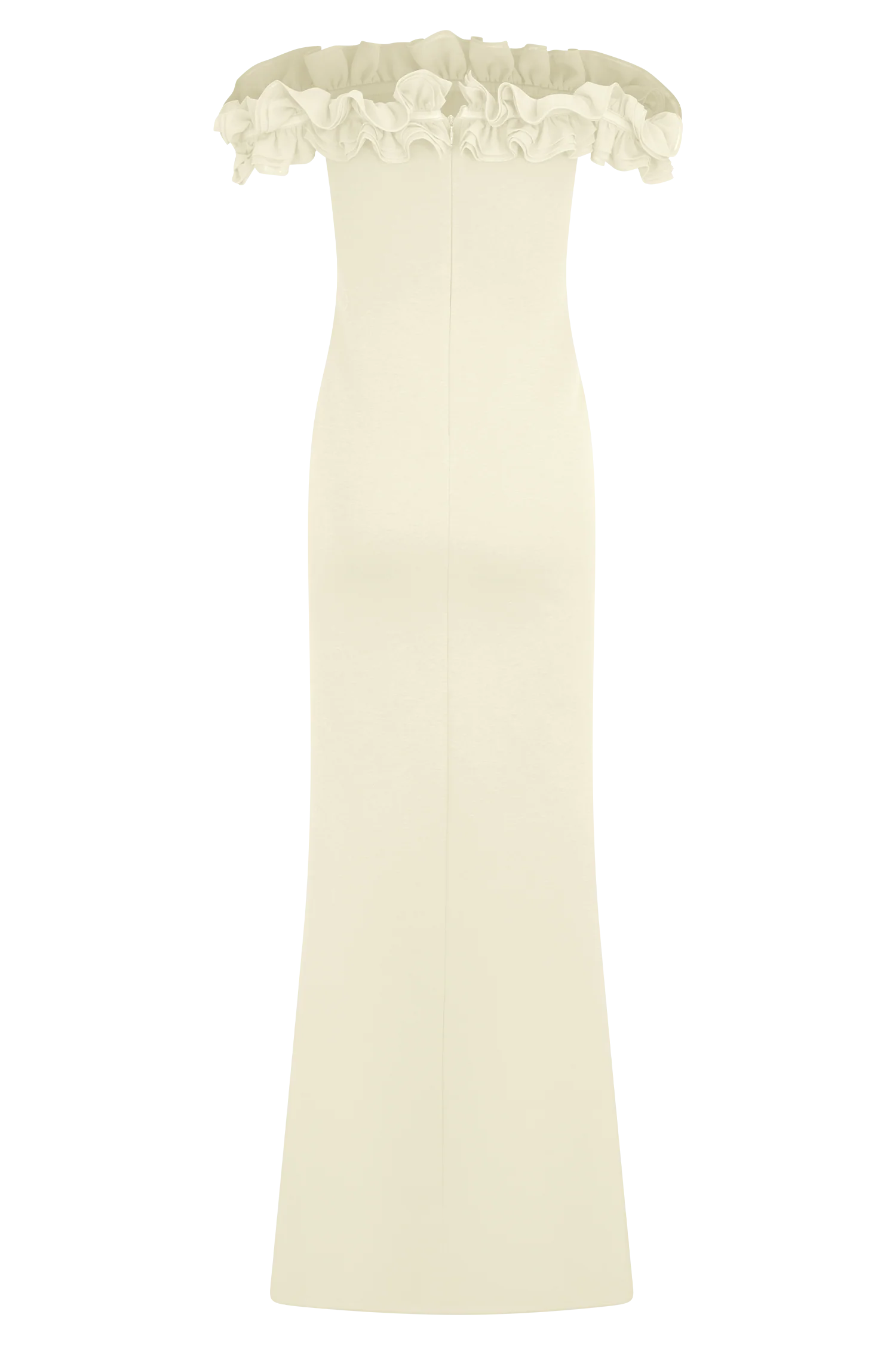 Nova Ruffle Off Shoulder Maxi Dress - Ivory - Image 7