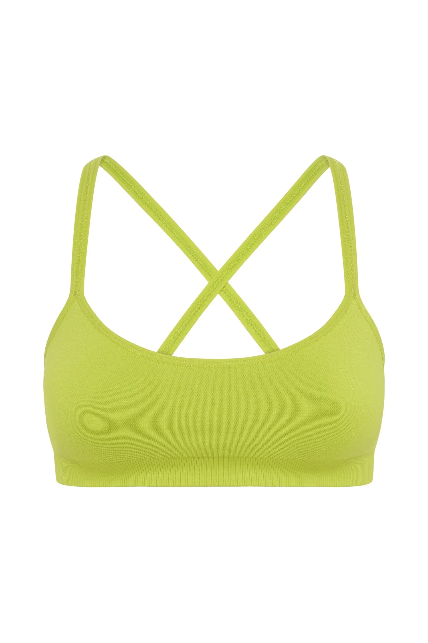 Nyx Cross Back Seamless Crop - Lime Green - Image 7
