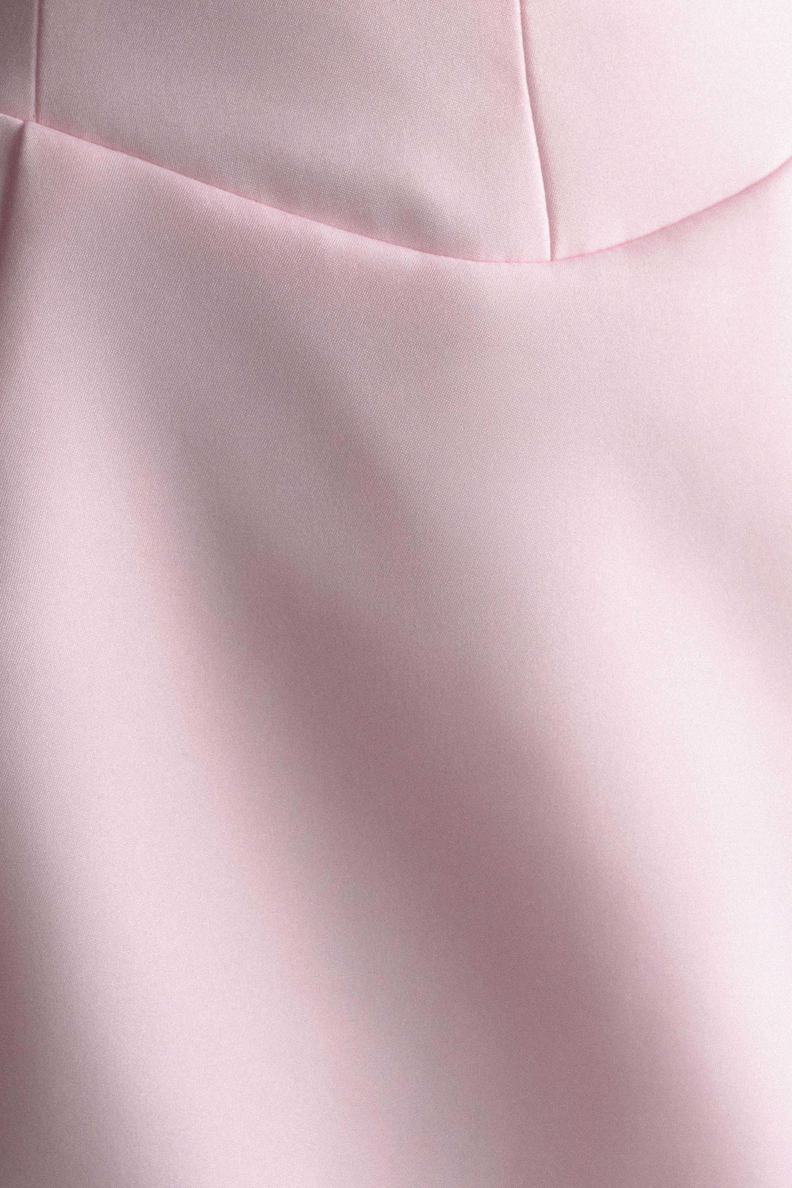 Orellia Strapless Suiting Mini Dress - Soft Pink - Image 14