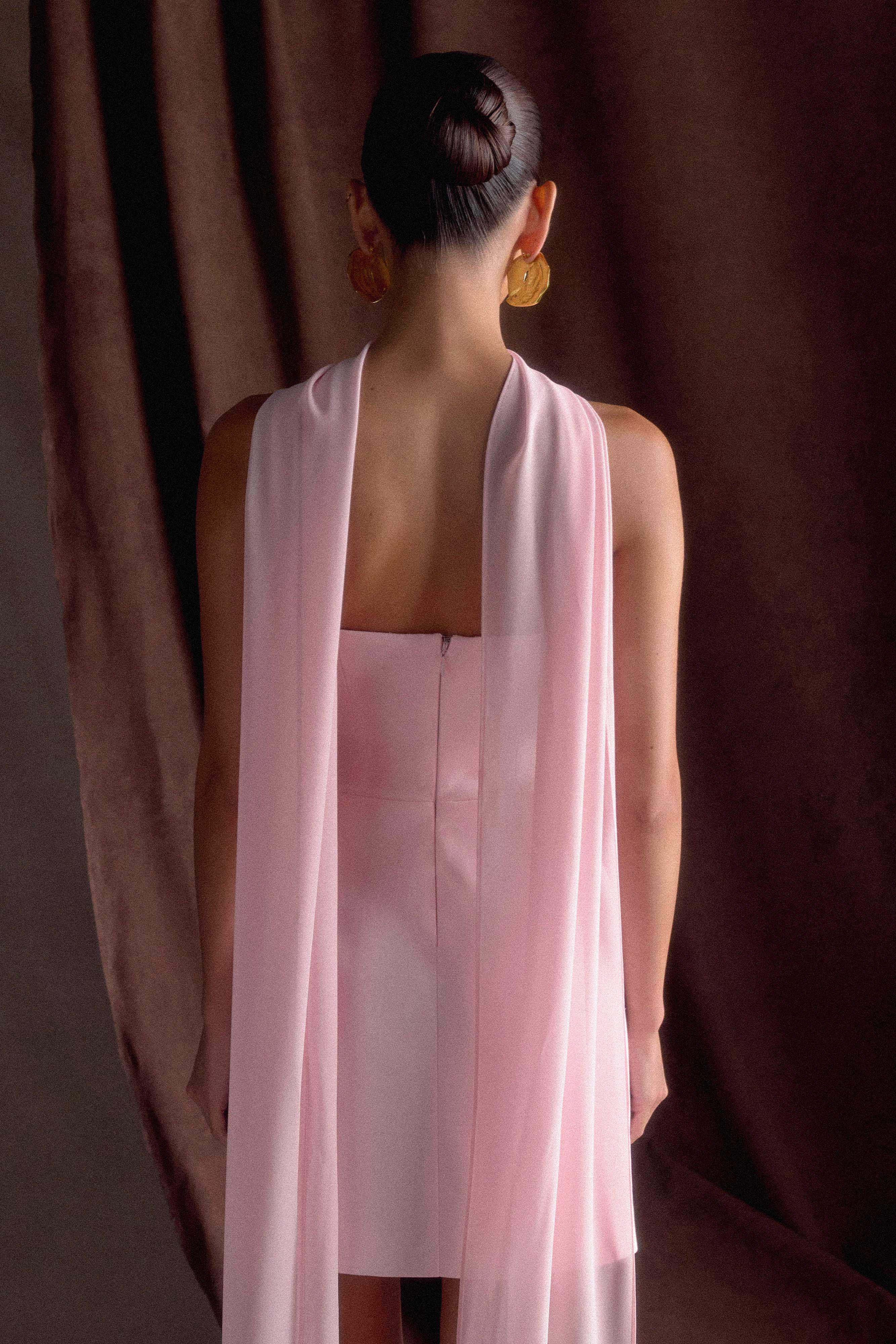 Orellia Strapless Suiting Mini Dress - Soft Pink - Image 2