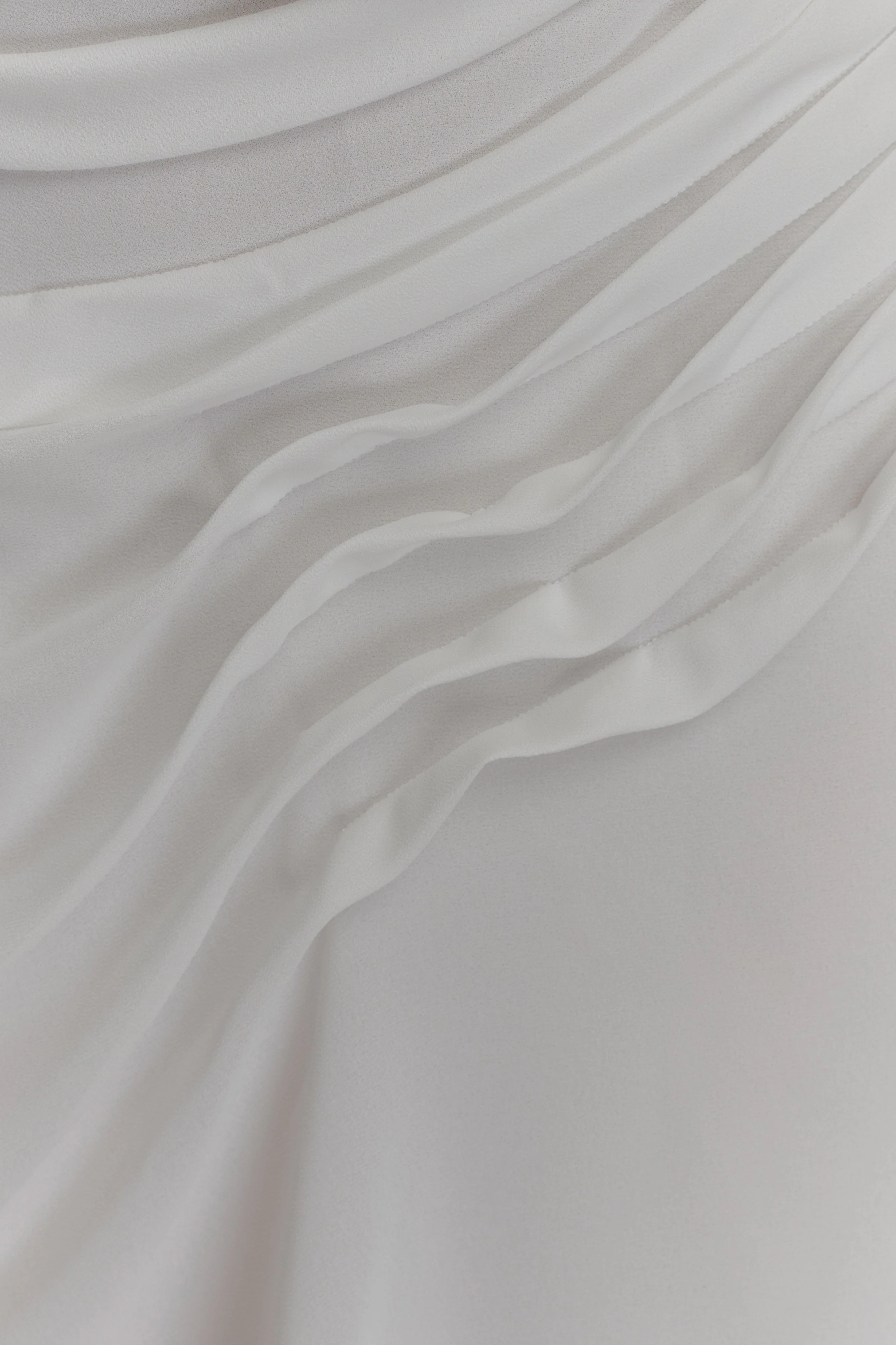 Oria Chiffon Mini Dress - White - Image 7