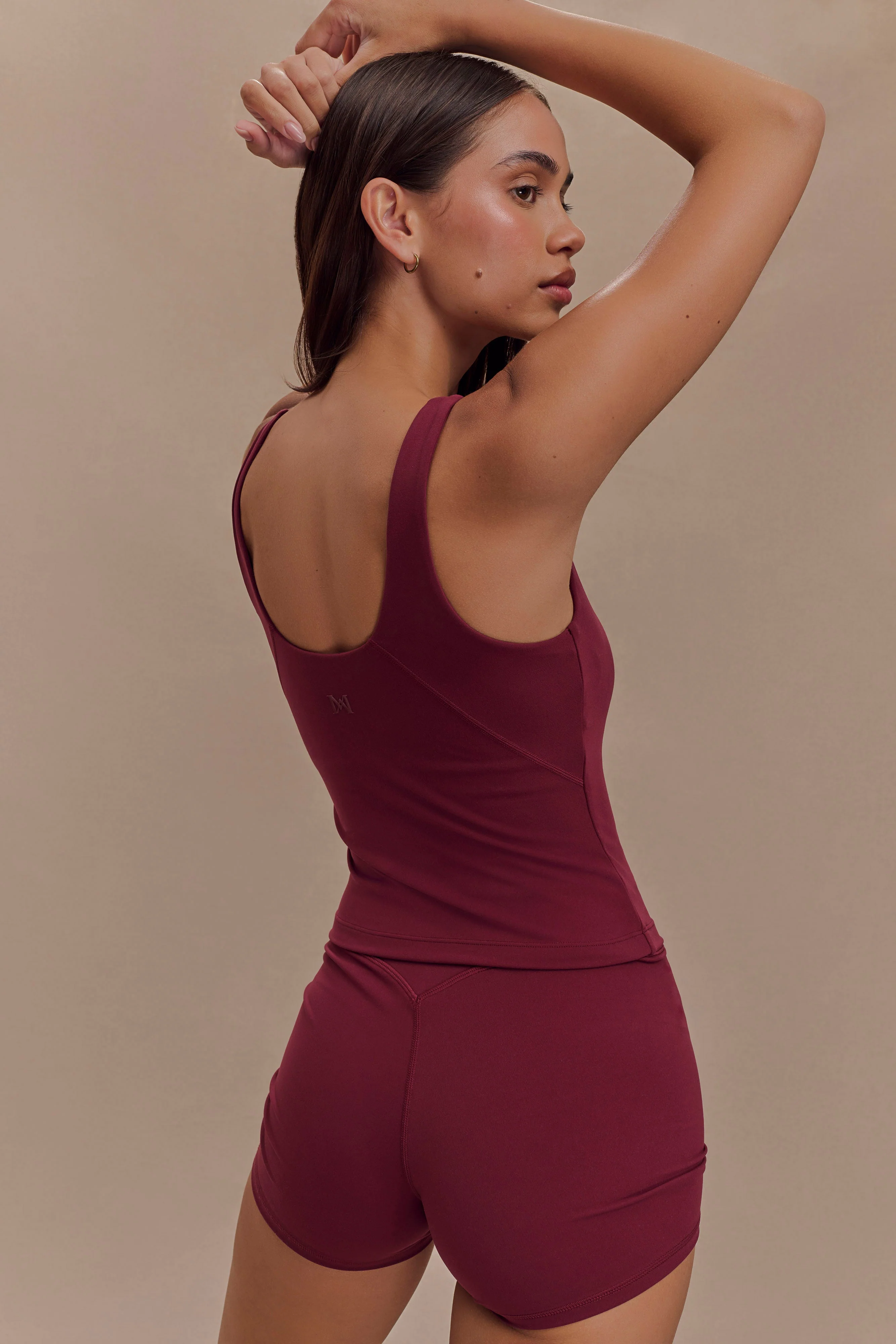 Orion Active Bike Shorts - Burgundy - Image 3