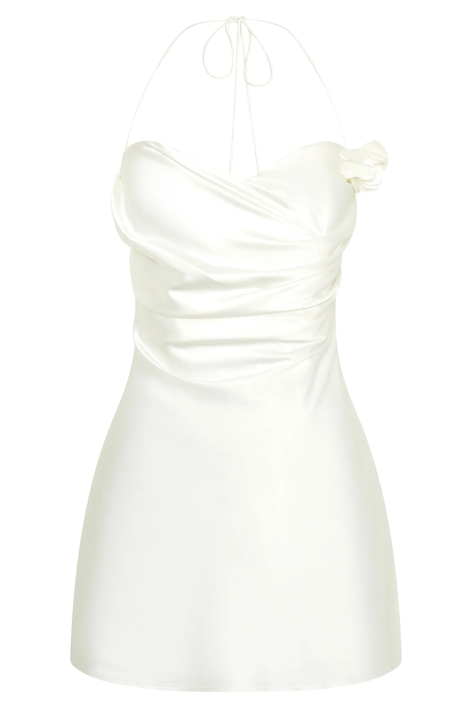 Otillie Rose Halter Mini Dress - White - Image 10