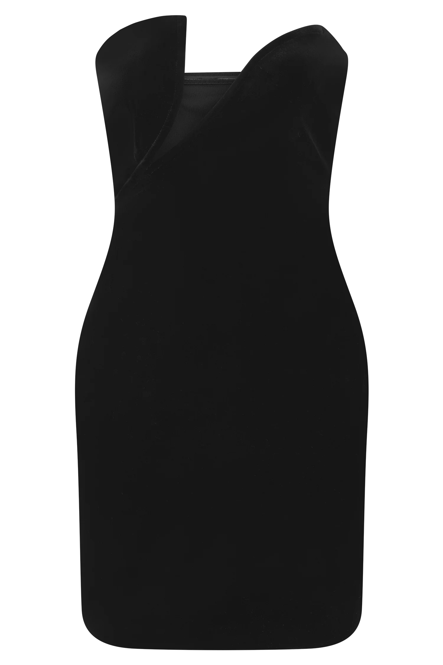 Paulina Velvet Strapless Mini Dress - Black - Image 9