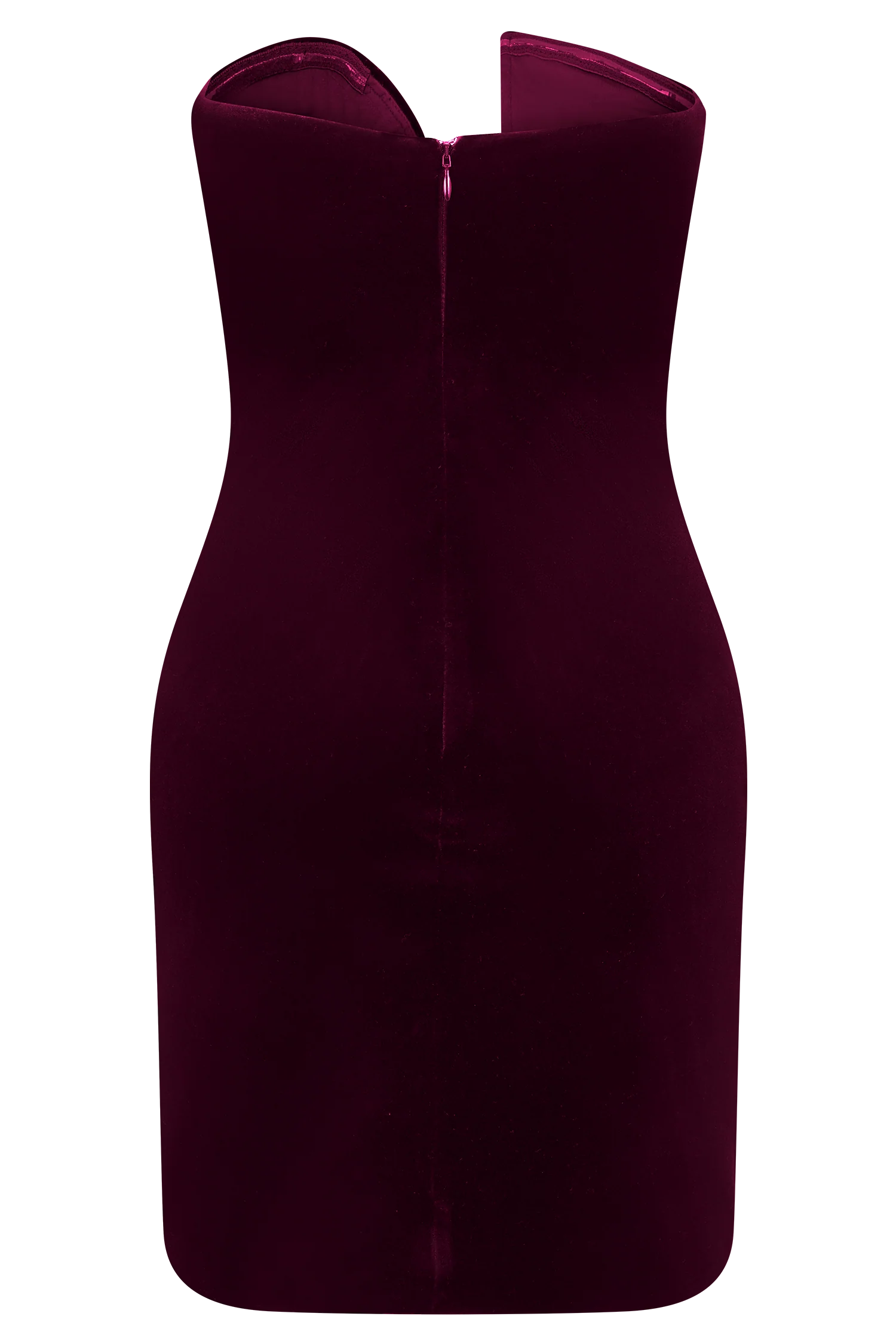 Paulina Velvet Strapless Mini Dress - Wine - Image 8