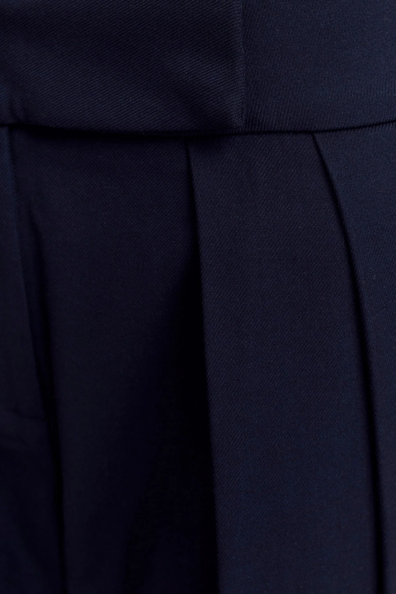 Penelope Pleated High Waisted Pants - Dark Navy - Image 8