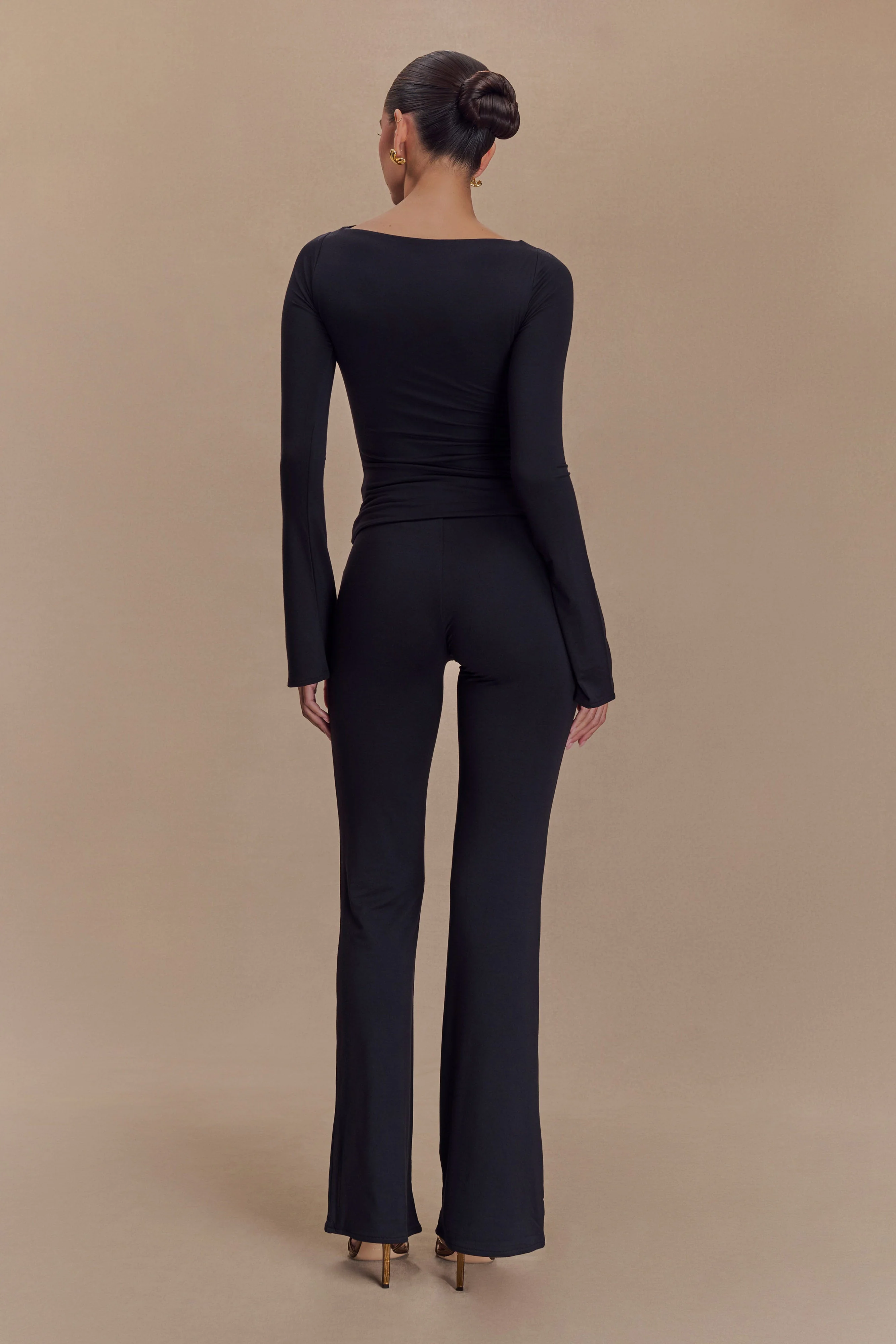 Preston Modal Long Sleeve Top - Black - Image 2