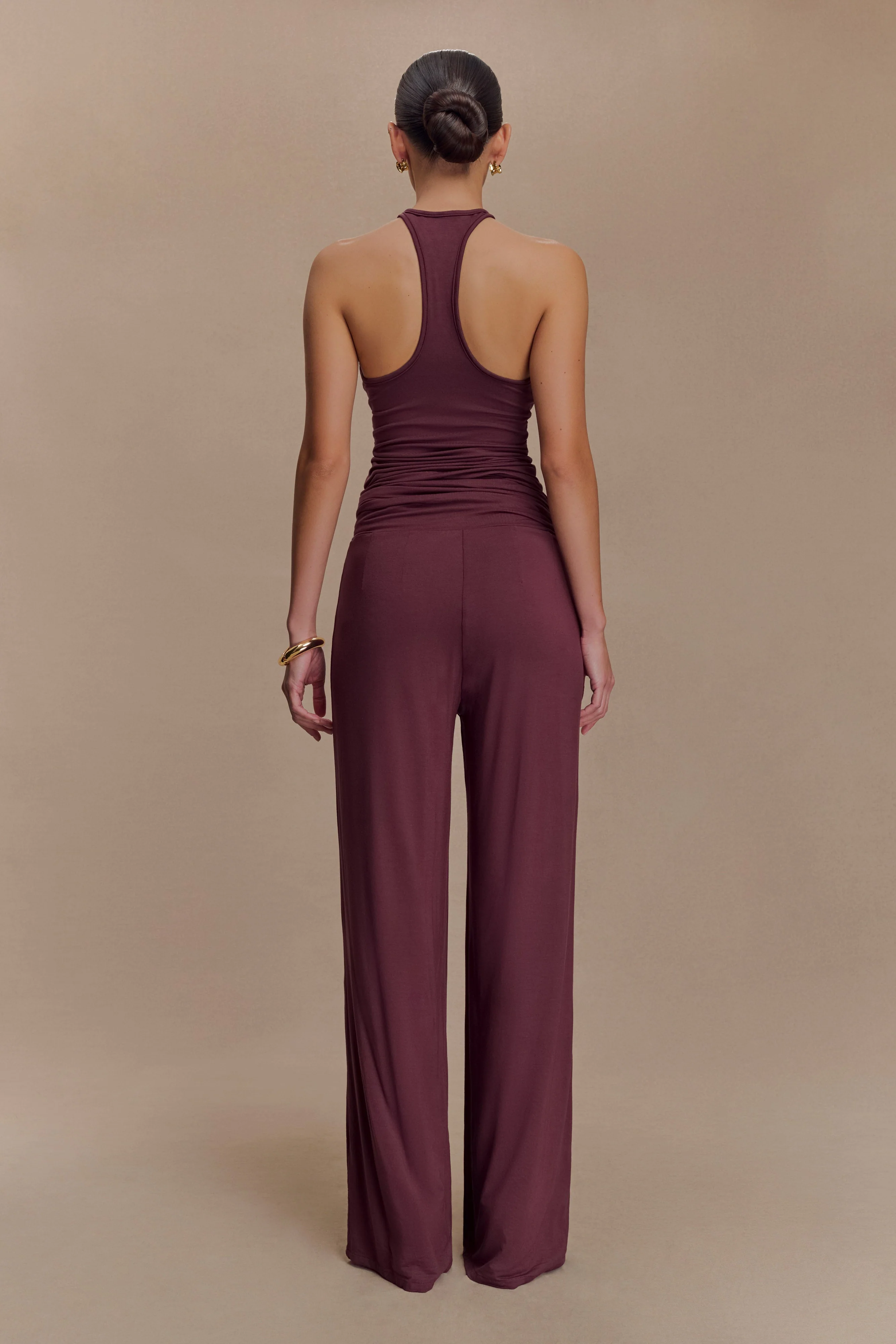 Ramona Modal Straight Leg Pant - Mahogany - Image 2